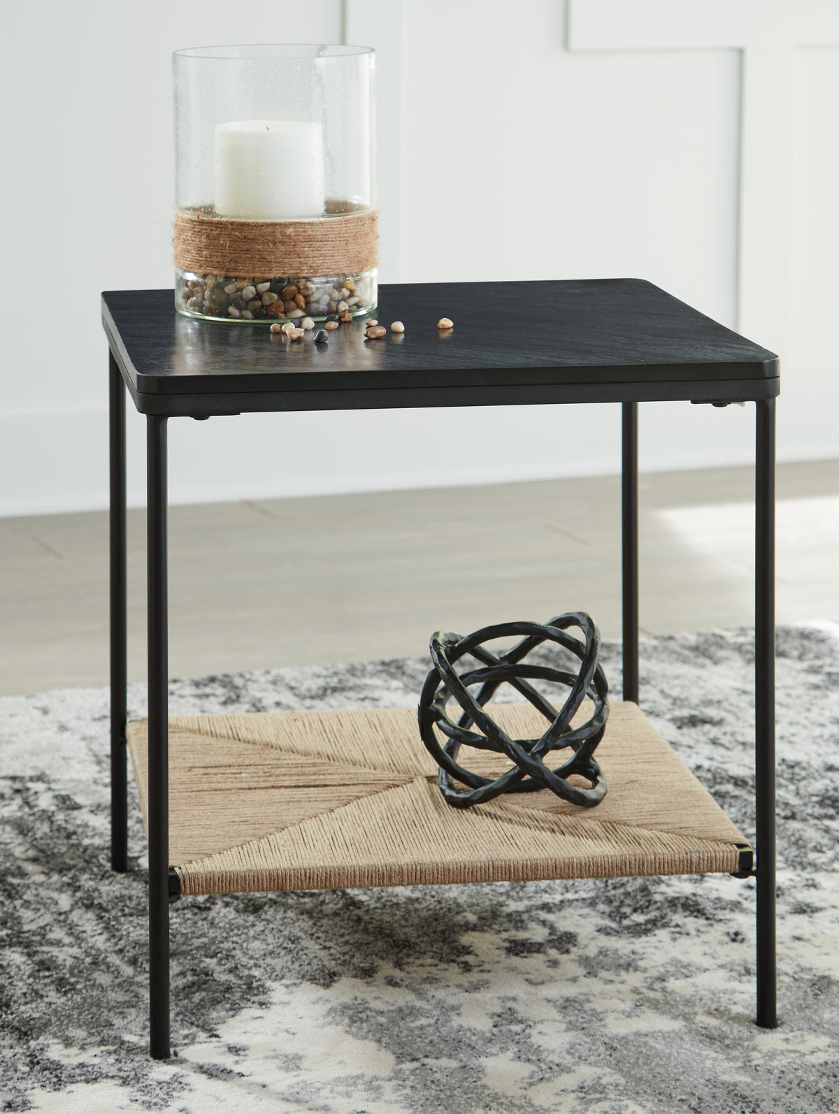 Prime Furniture - Ashley Furniture - Minrich Accent Table - Accent Table / Black/Natural - A4000591