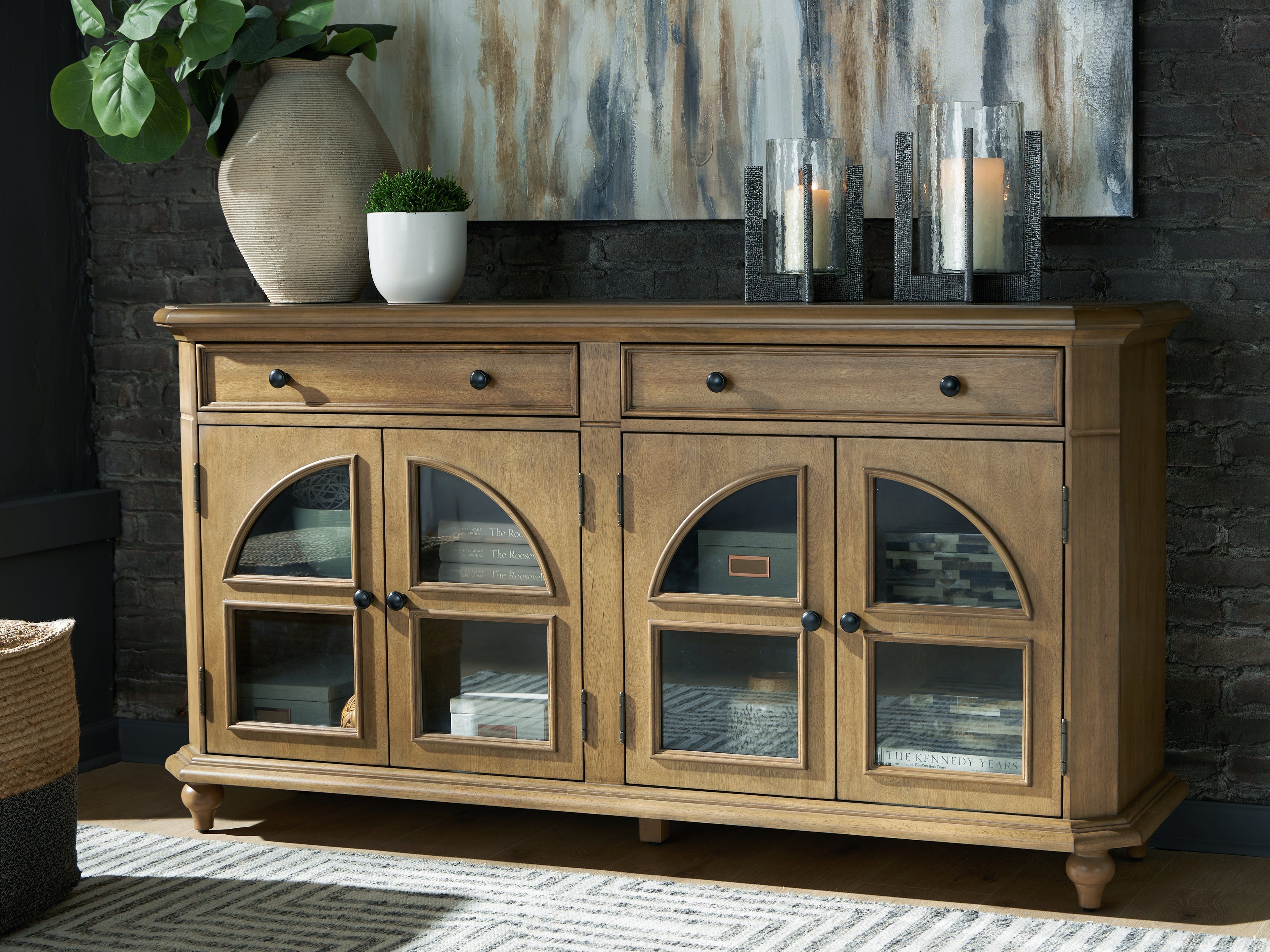 Prime Furniture - Ashley Furniture - Barlomore Accent Cabinet - Accent Cabinet / Brown - A4000597