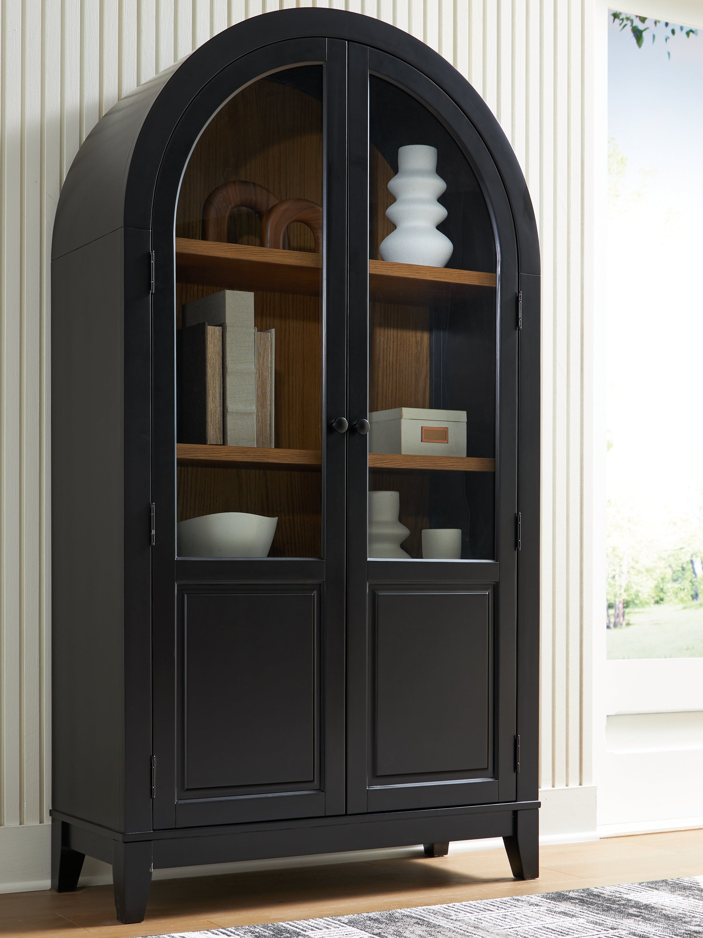 Prime Furniture - Ashley Furniture - Dagandale Accent Cabinet - Accent Cabinet / Natural/Black - A4000705