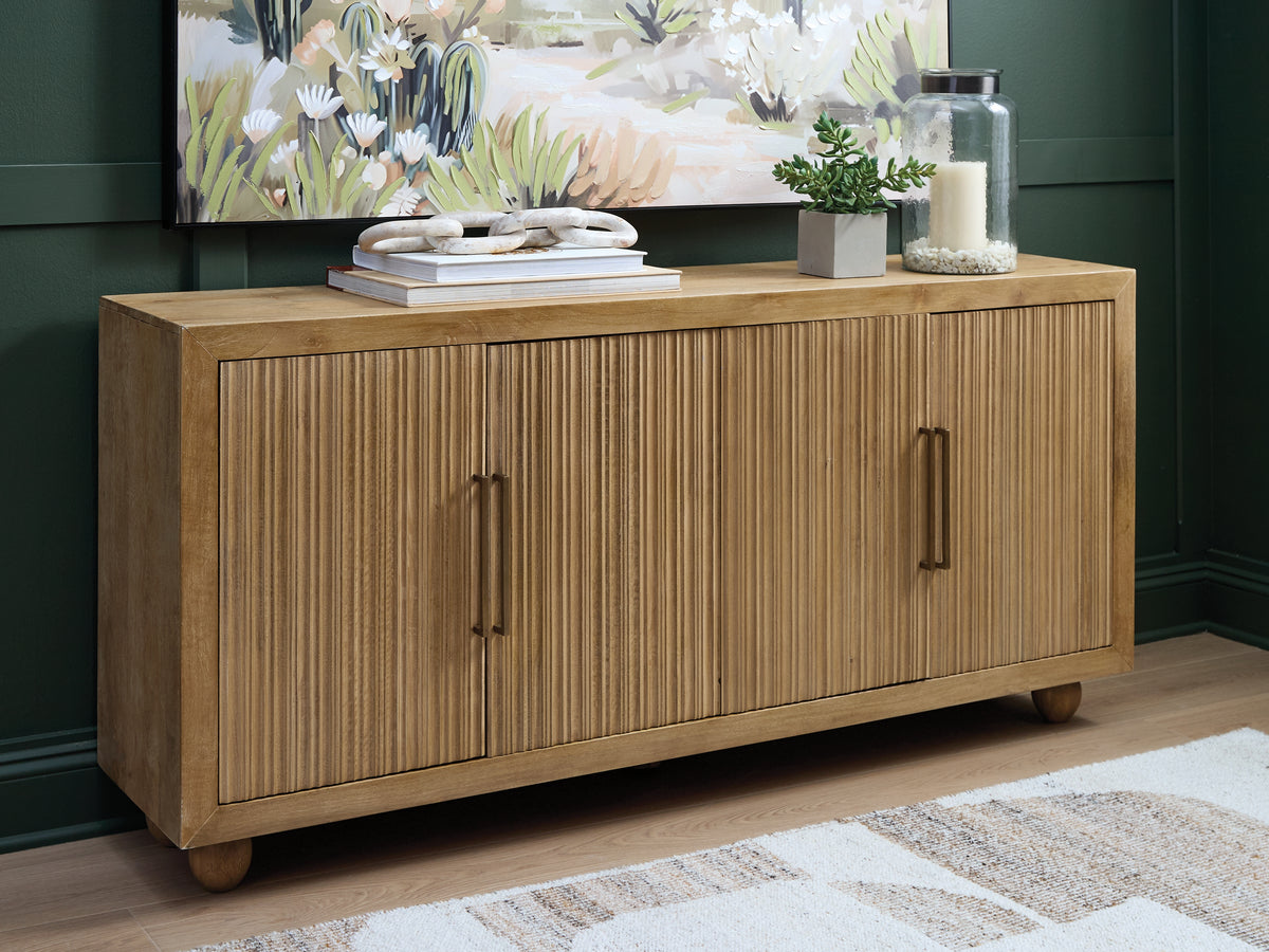 Prime Furniture - Ashley Furniture - Niam Accent Cabinet - Accent Cabinet / Light Antique Beige - A4000684