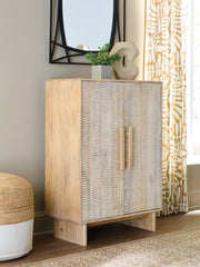 Prime Furniture - Ashley Furniture - Dallinbury Accent Cabinet - Accent Cabinet / Natural/White Wash - A4000696