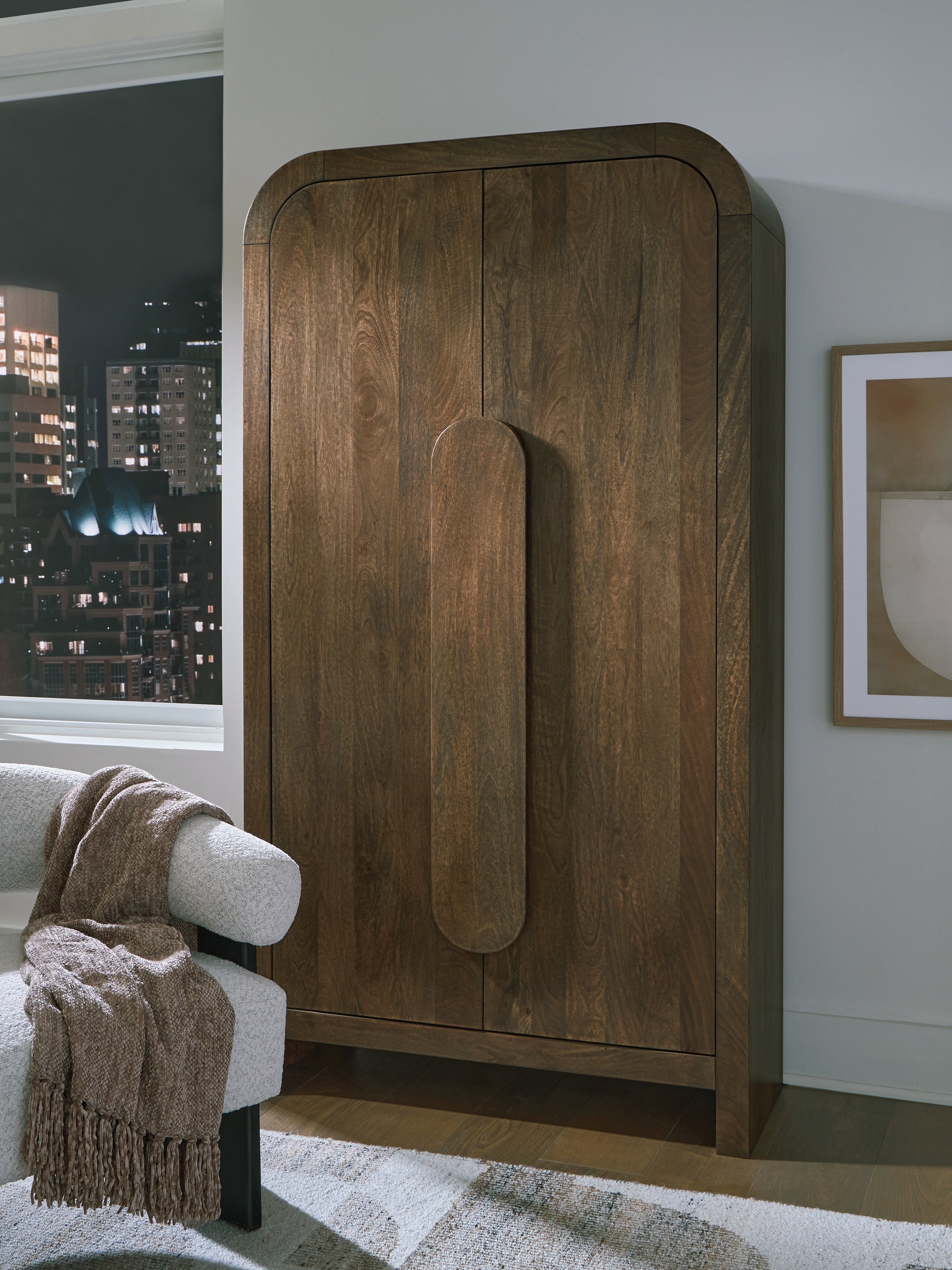 Prime Furniture - Ashley Furniture - Thoren Accent Cabinet - Accent Cabinet / Medium Brown - A4000699