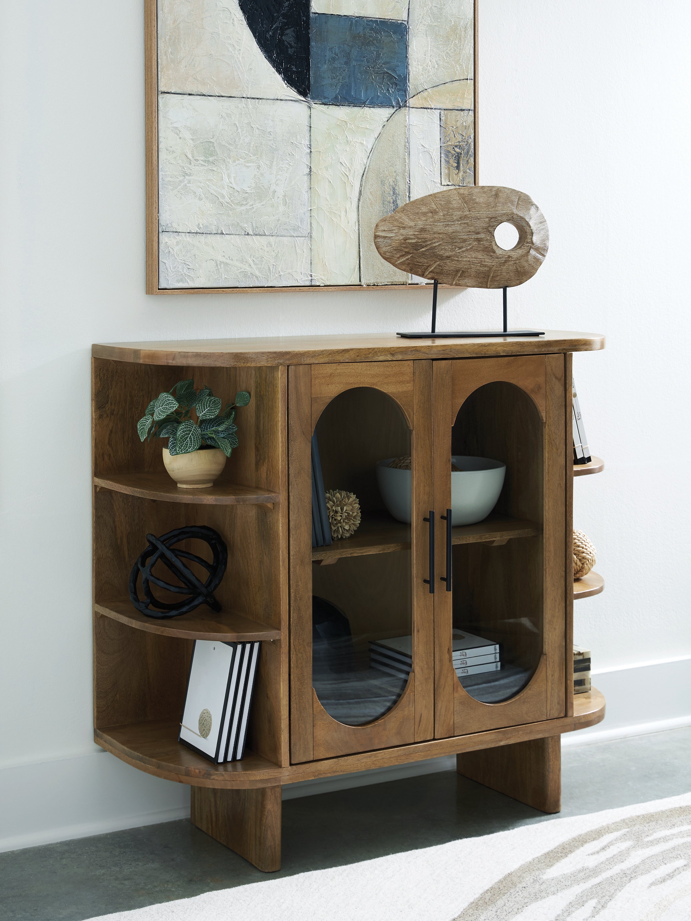 Prime Furniture - Ashley Furniture - Niall Accent Cabinet - Accent Cabinet / Light Brown - A4000707