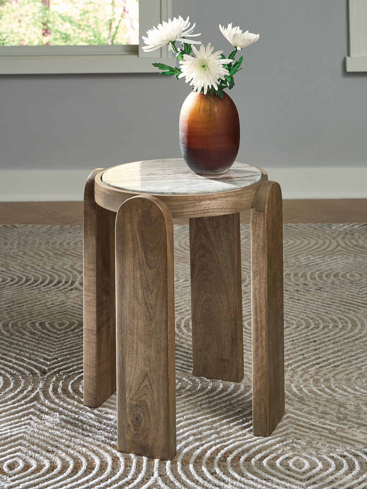 Prime Furniture - Ashley Furniture - Gavrilley Accent Table - Accent Table / Gray/White/Brown - A4000722