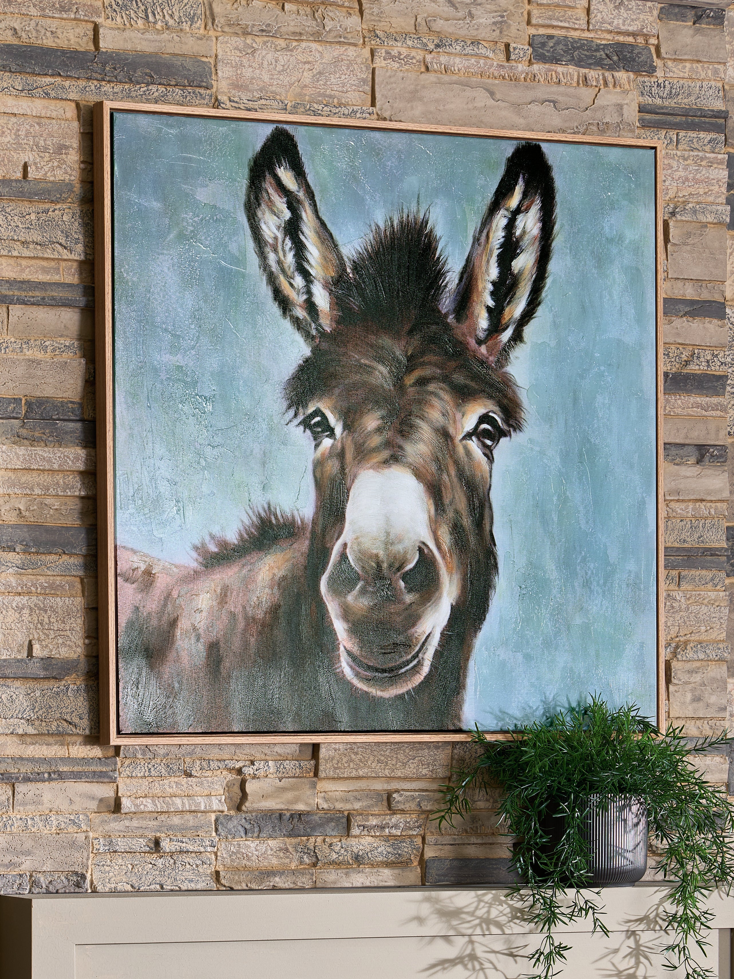 Prime Furniture - Ashley Furniture - Landerton Wall Decor - Wall Art / Brown/Blue/White - A8000488