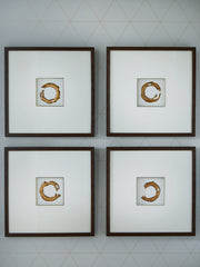 Prime Furniture - Ashley Furniture - Dallbourne Wall Decor - Wall Art Set (4/CN) / White/Gold Finish - A8000491