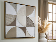 Prime Furniture - Ashley Furniture - Harelman Wall Decor - Wall Art / Tan/Taupe/White - A8000502