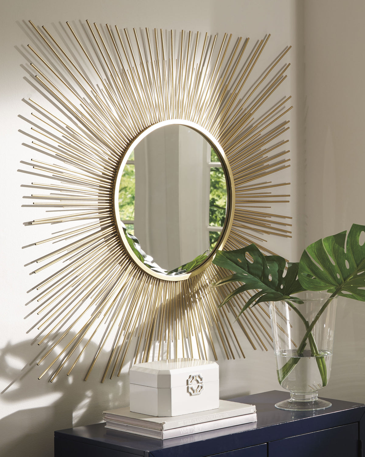 Prime Furniture - Ashley Furniture - Elspeth Mirror - Accent Mirror / Gold Finish - A8010124