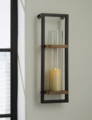 Prime Furniture - Ashley Furniture - Colburn Wall Decor - Wall Sconce / Natural/Black - A8010171
