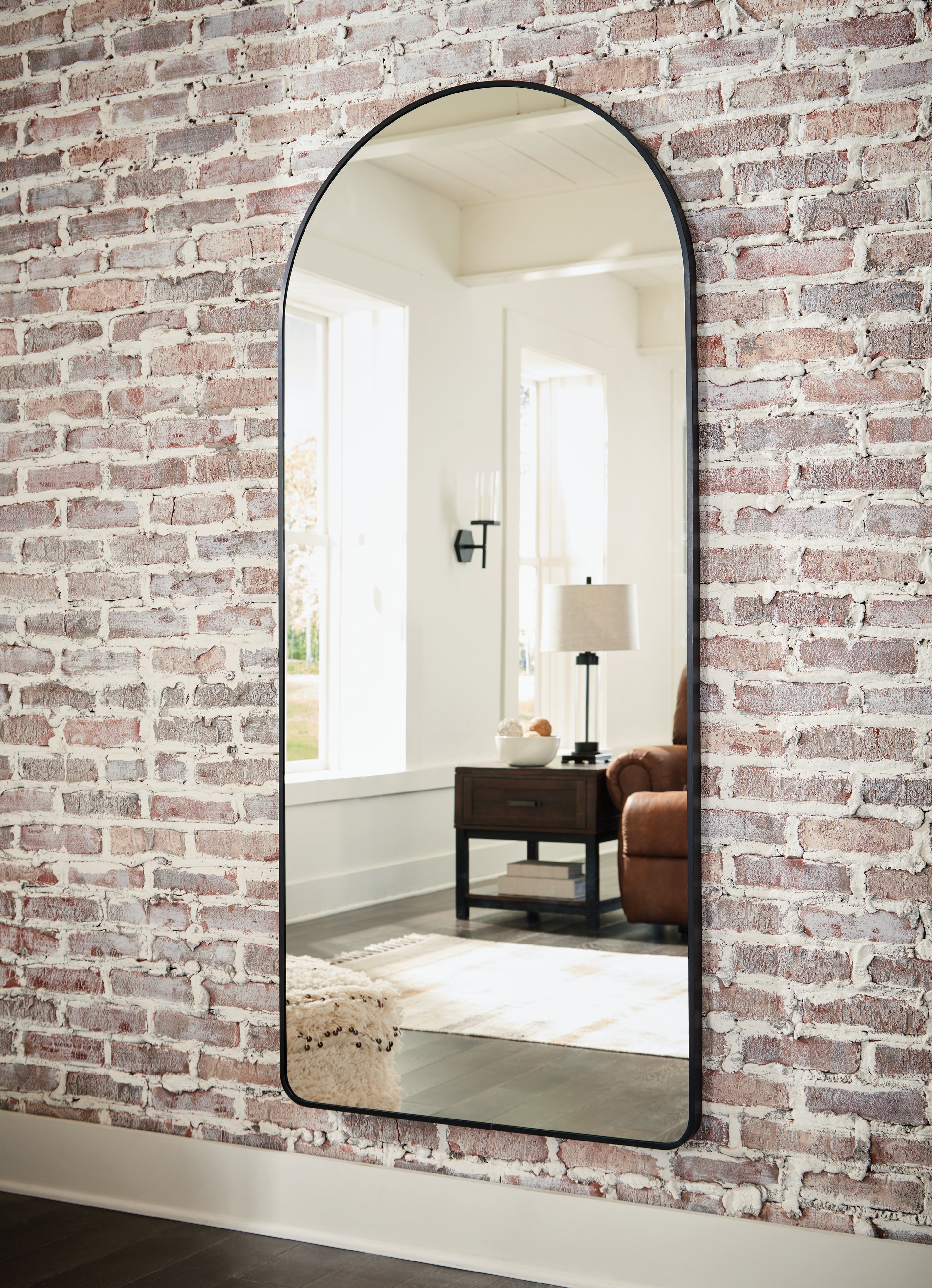Prime Furniture - Ashley Furniture - Sethall Mirror - Floor Mirror / Black - A8010307