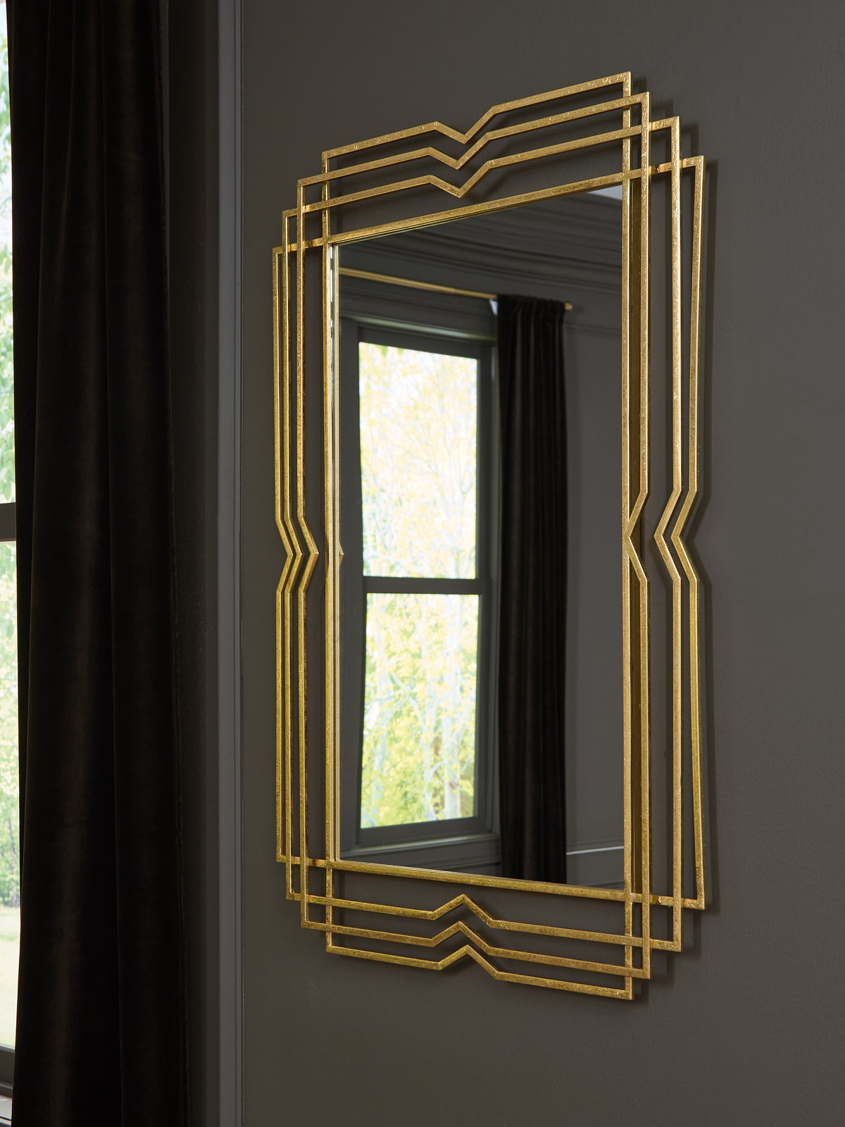 Prime Furniture - Ashley Furniture - Claybrook Mirror - Accent Mirror / Gold Finish - A8010349