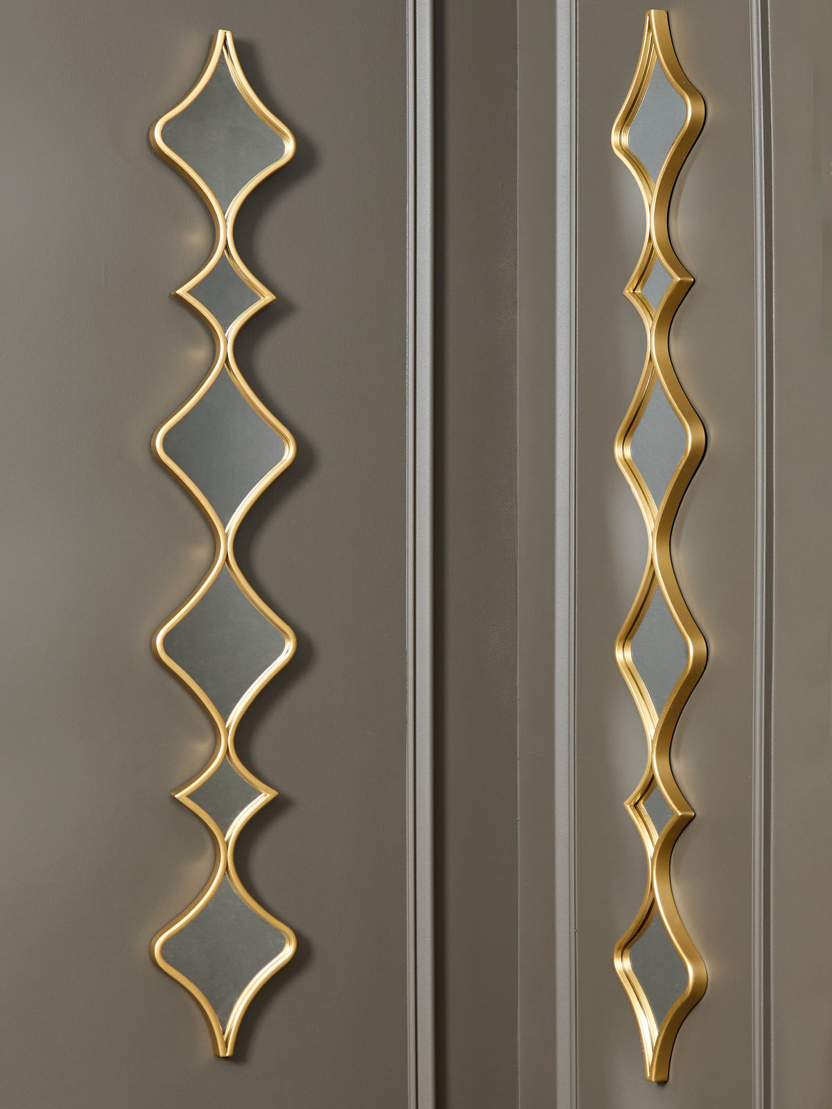 Prime Furniture - Ashley Furniture - Harriswood Mirror - Accent Mirror Set (Set of 2) / Gold Finish - A8010354