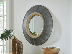 Prime Furniture - Ashley Furniture - Dallmen Mirror - Accent Mirror / Black/Gold Finish - A8010407