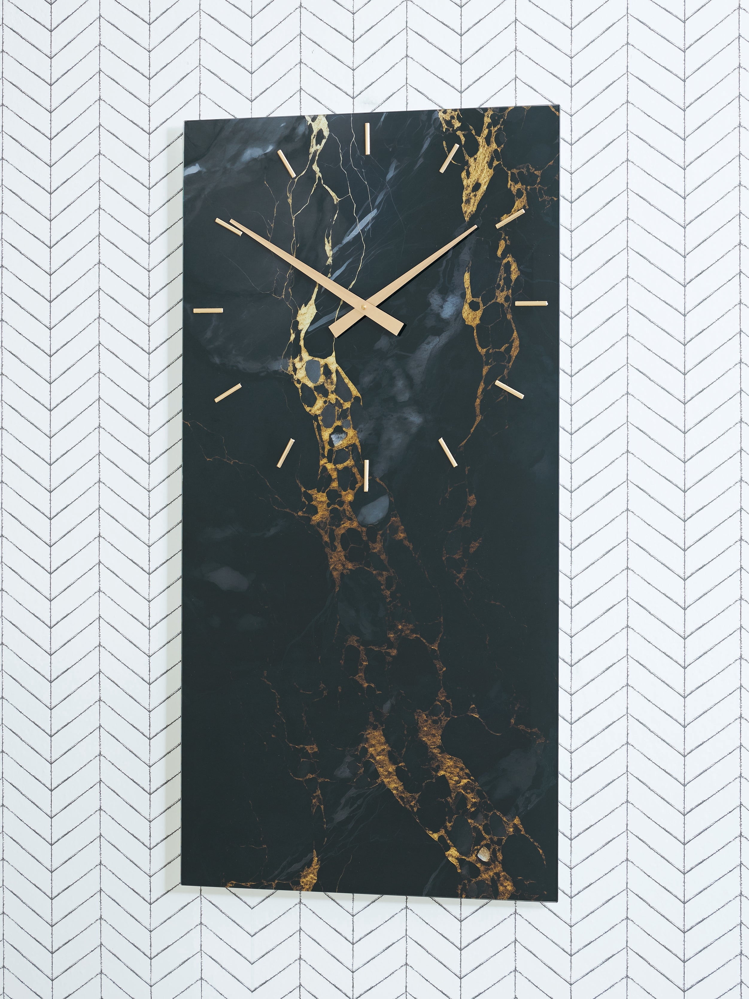 Prime Furniture - Ashley Furniture - Teague Wall Decor - Wall Clock / Brown/Gray/Ivory - A8010432