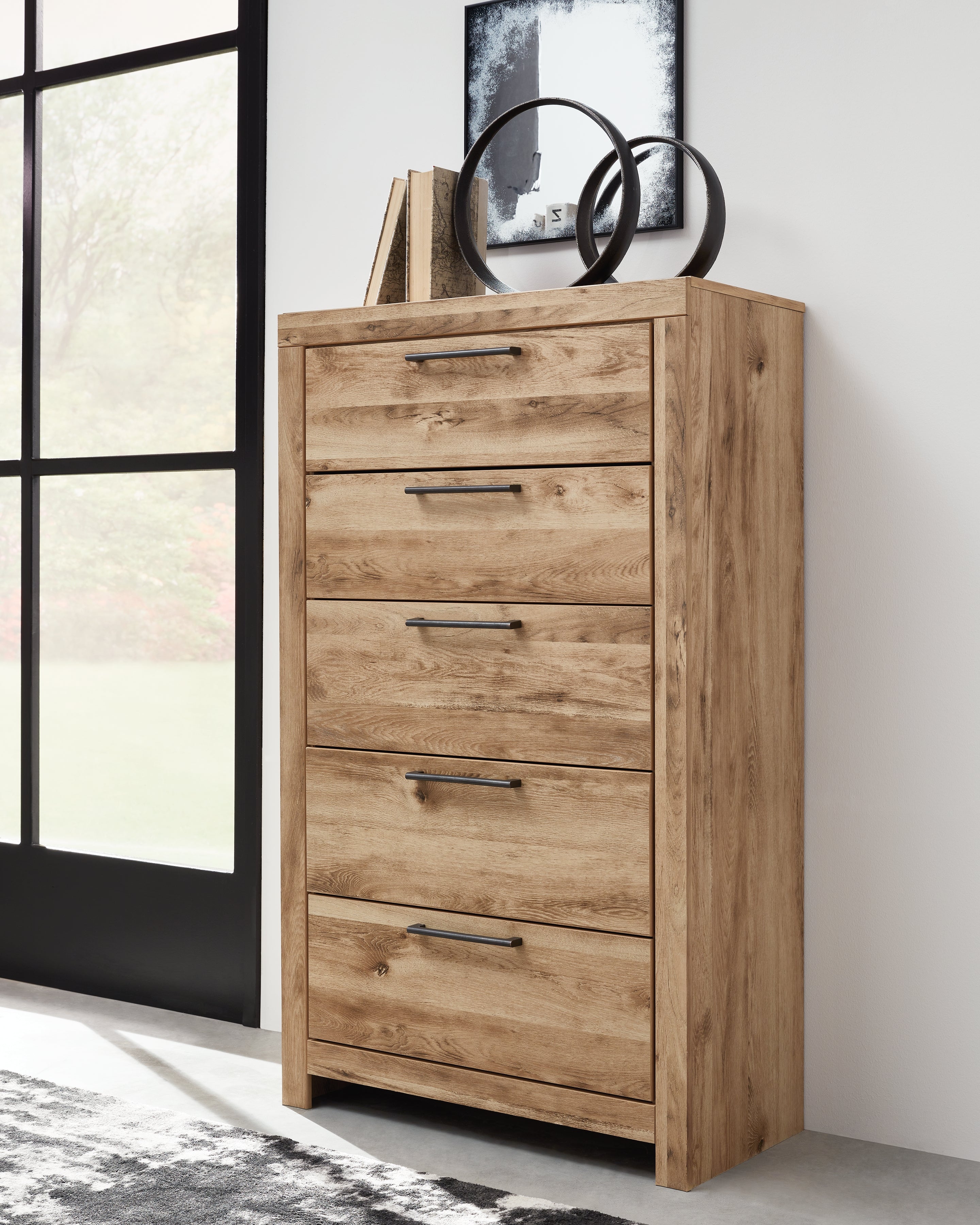 Prime Furniture - Ashley Furniture - Hyanna Bedroom - Five Drawer Chest / Tan Brown - B1050-46