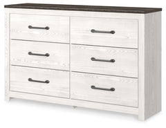 Prime Furniture - Ashley Furniture - Gerridan Bedroom - Six Drawer Dresser / White/Gray - B1190-31