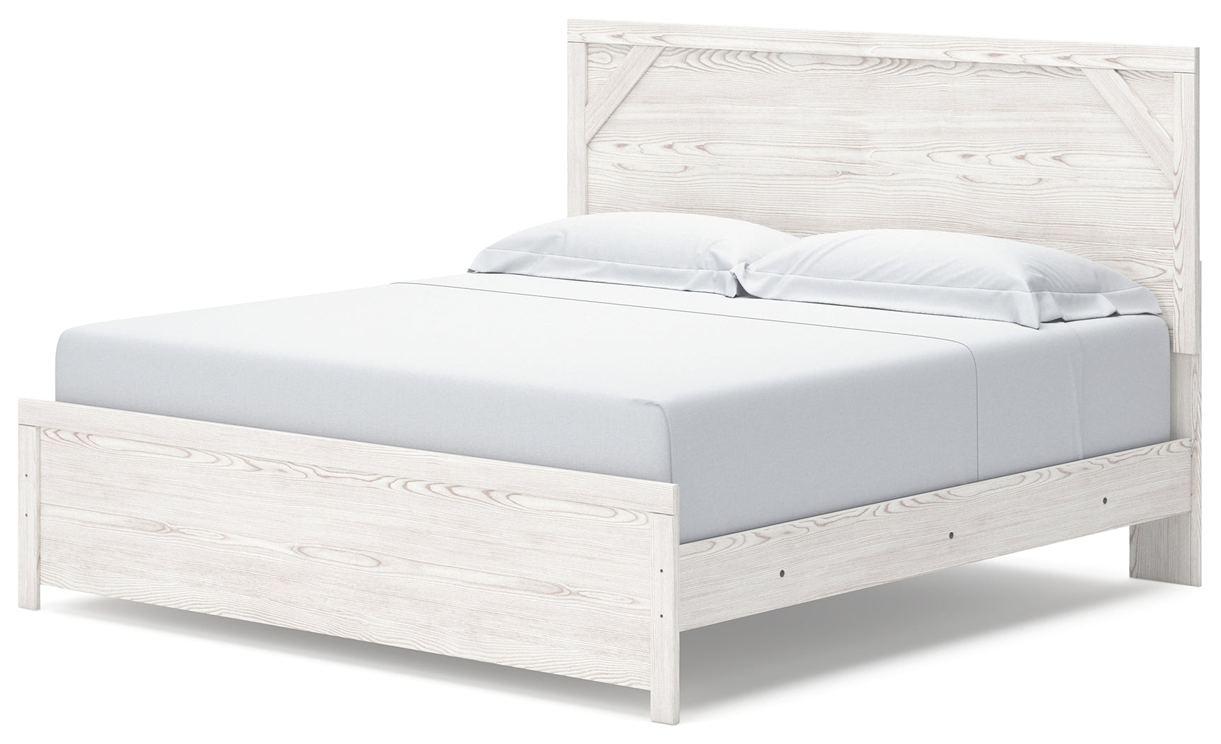 Prime Furniture - Ashley Furniture - Gerridan Bedroom - King Panel Bed / White/Gray - B1190B3