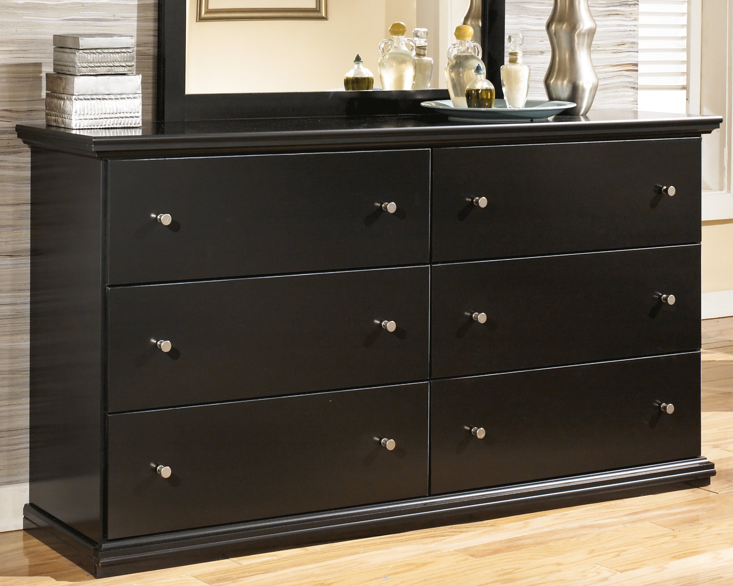 Prime Furniture - Ashley Furniture - Maribel Bedroom - Six Drawer Dresser / Black - B138-31