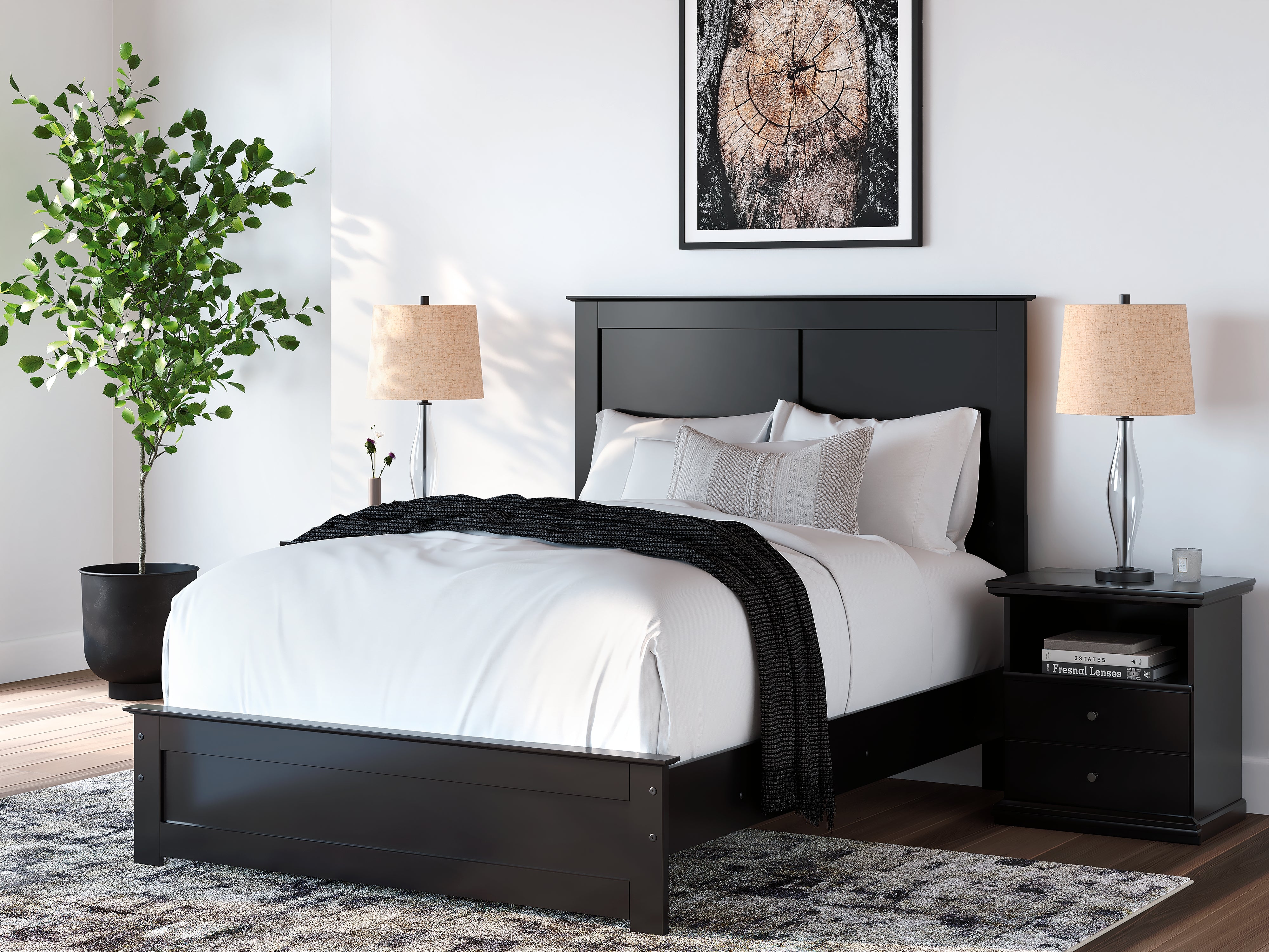 Prime Furniture - Ashley Furniture - Maribel Bedroom - Full Panel Bed / Black - B138B52