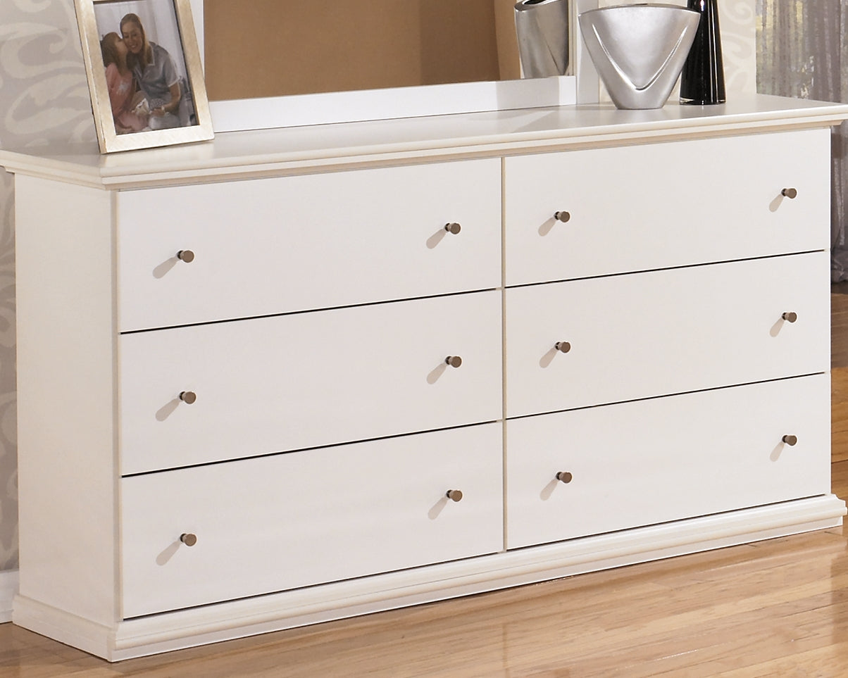 Prime Furniture - Ashley Furniture - Bostwick Shoals Bedroom - Six Drawer Dresser / White - B139-31