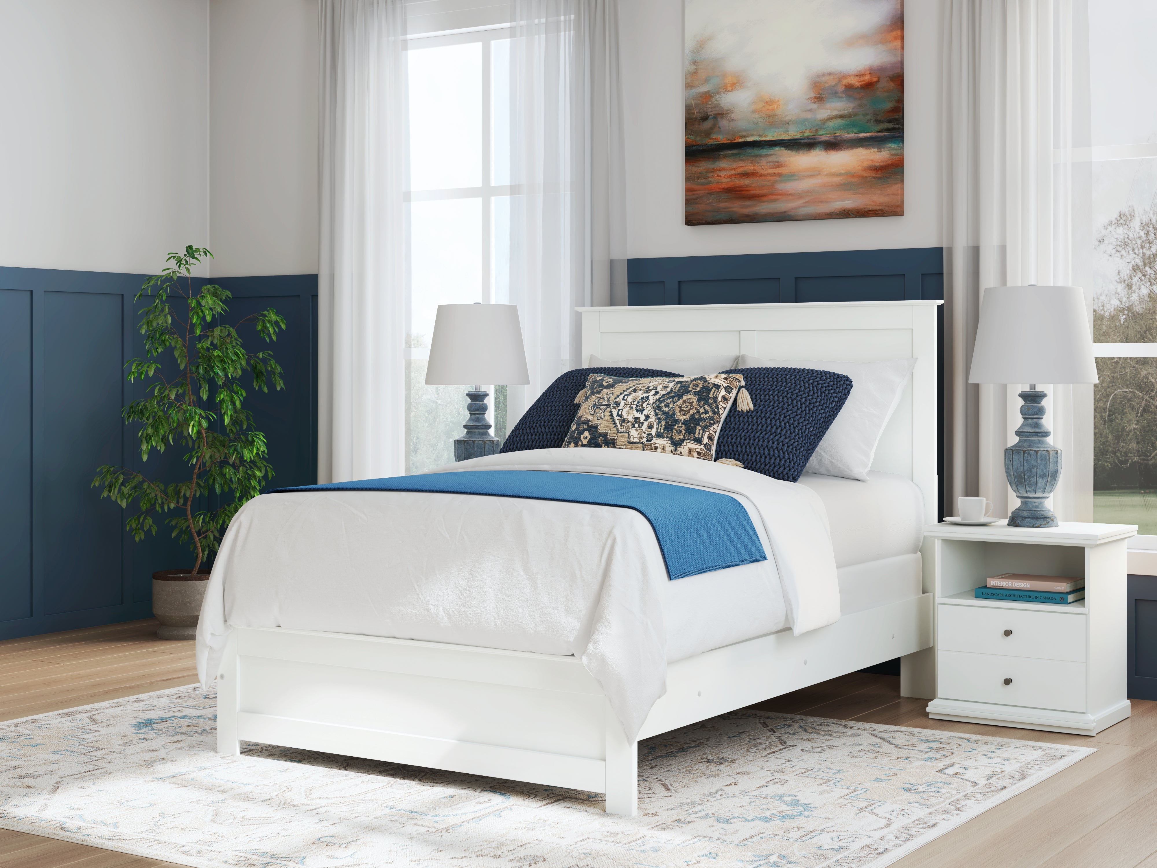 Prime Furniture - Ashley Furniture - Bostwick Shoals Bedroom - Full Panel Bed / White - B139B42