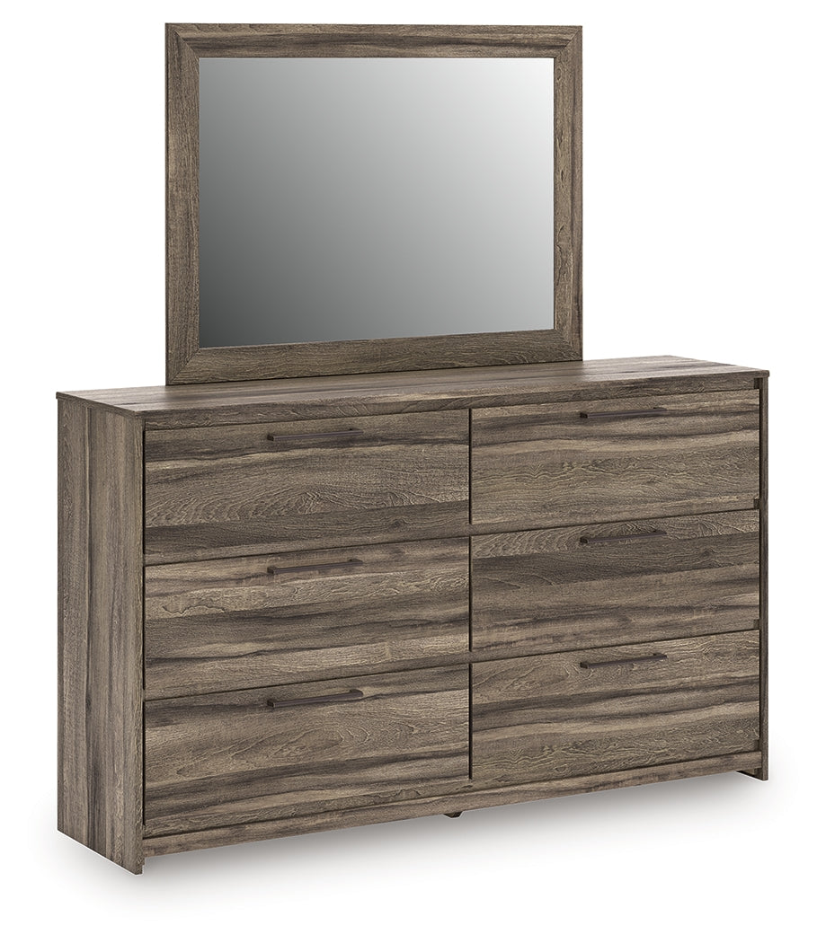 Prime Furniture - Ashley Furniture - Elbrim Bedroom - Dresser and Mirror / Brown - PCB2005B1