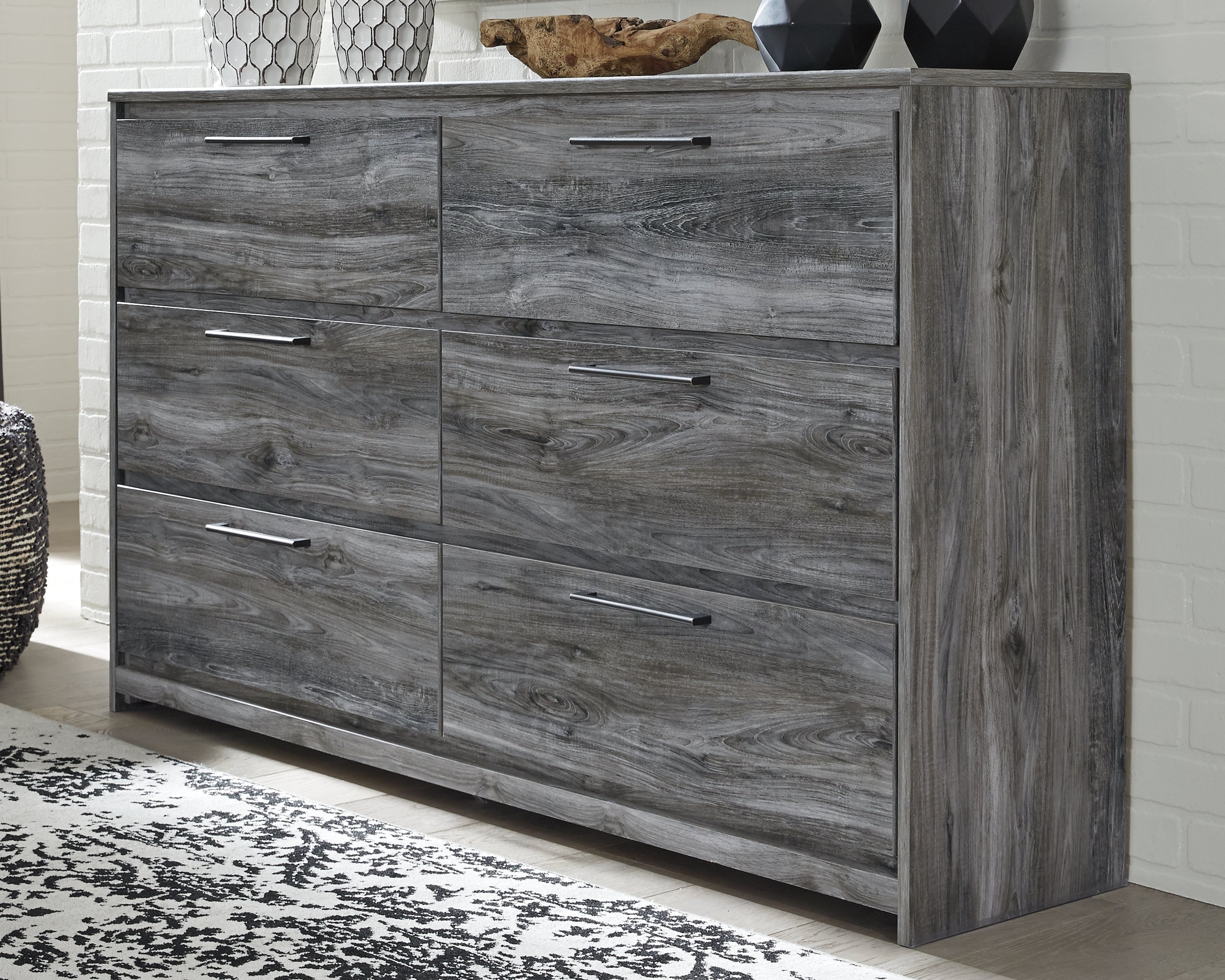 Prime Furniture - Ashley Furniture - Baystorm Bedroom - Six Drawer Dresser / Gray - B221-31