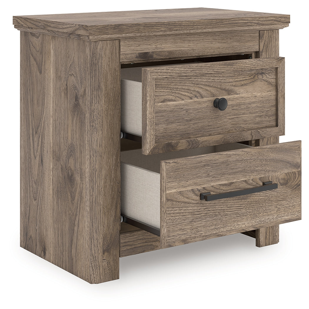 Prime Furniture - Ashley Furniture - Rusticott Bedroom - Two Drawer Night Stand / Brown - PCB2260-92