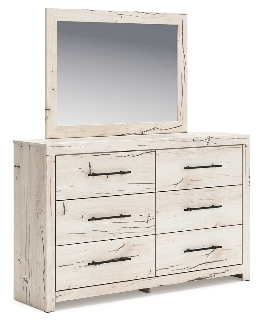 Prime Furniture - Ashley Furniture - Lawroy Bedroom - Dresser and Mirror / Light Natural - B2310B1