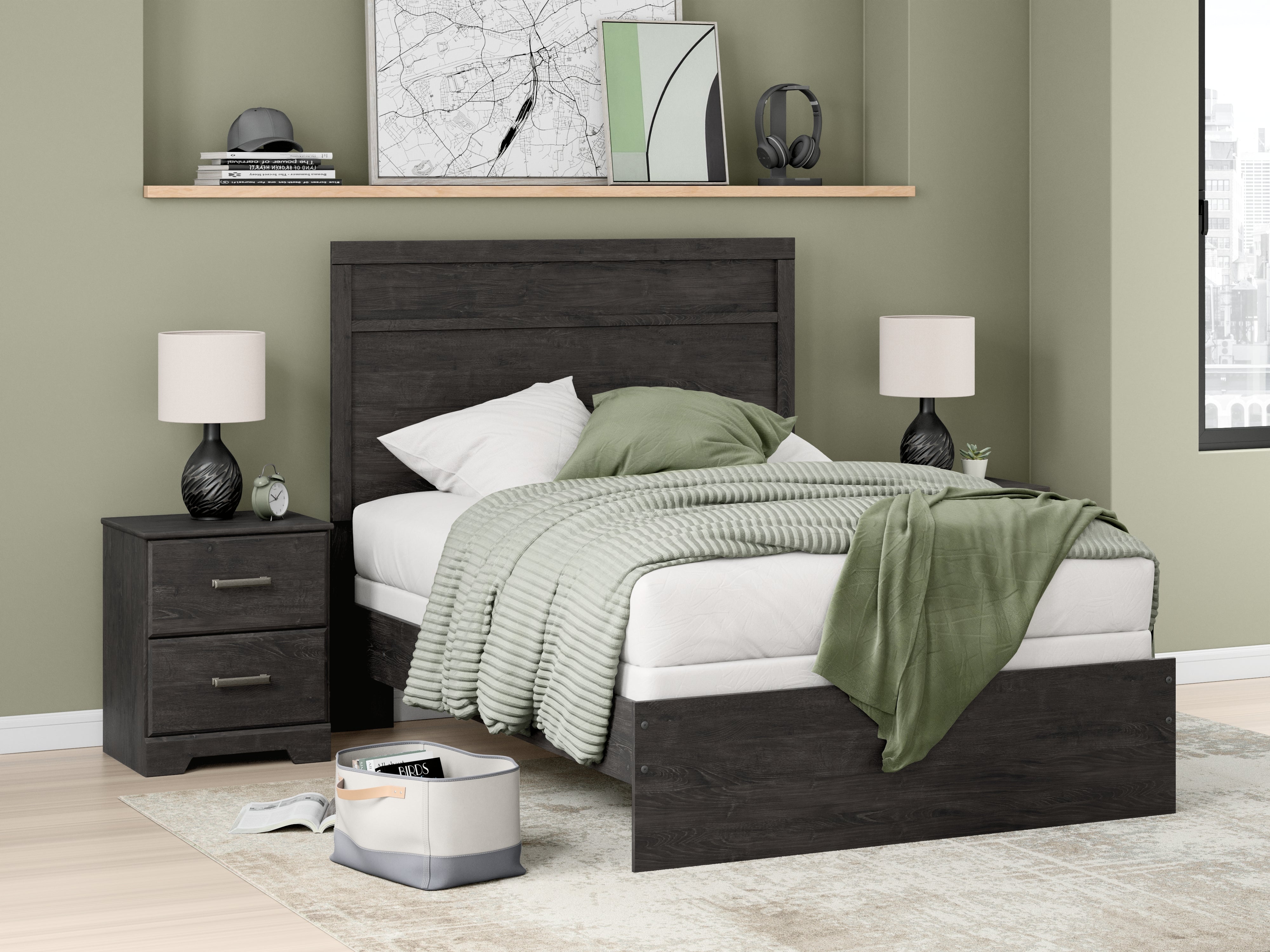 Prime Furniture - Ashley Furniture - Belachime Bedroom - Full Panel Bed / Charcoal - B2589B5
