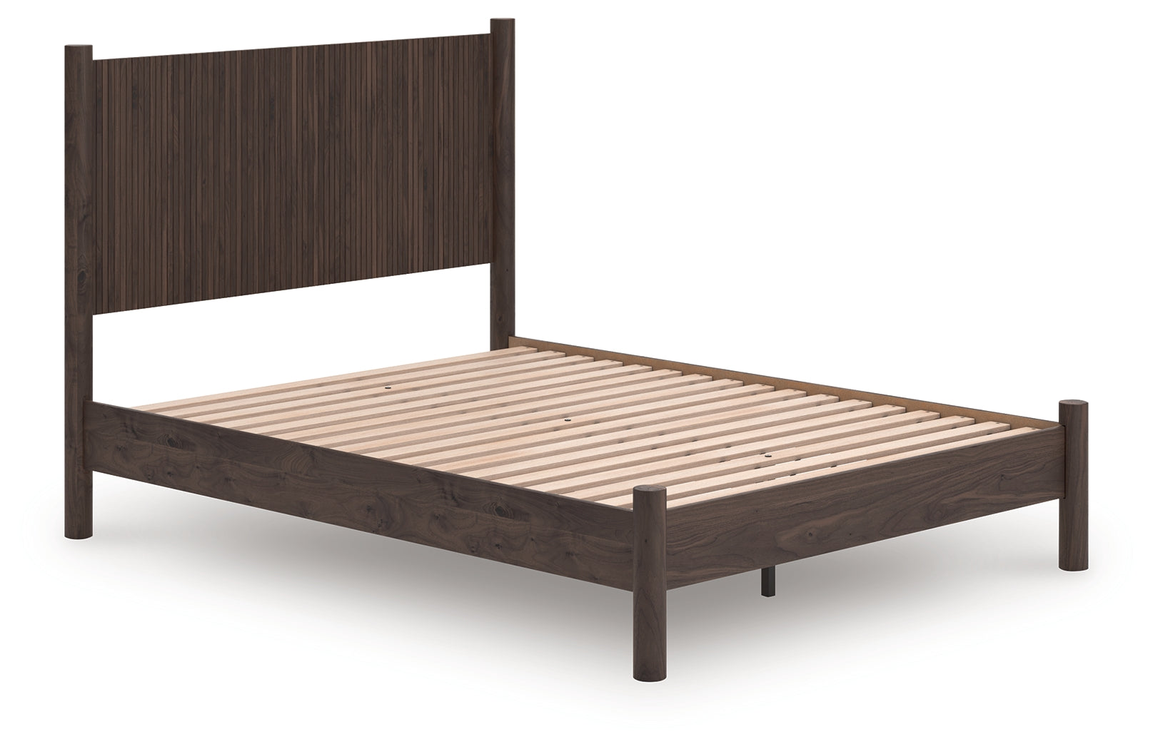 Prime Furniture - Ashley Furniture - Pamytta Bedroom - Queen Panel Platform Bed / Brown - PCB2614B6