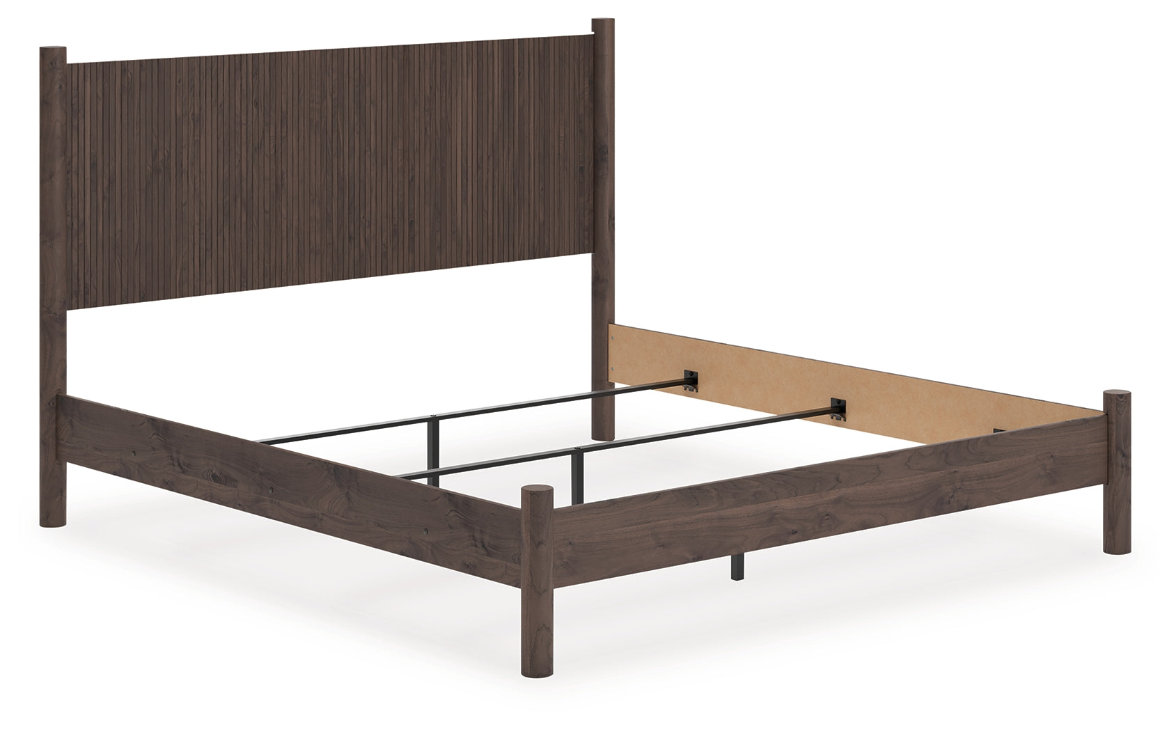 Prime Furniture - Ashley Furniture - Pamytta Bedroom - King Panel Bed / Brown - PCB2614B26