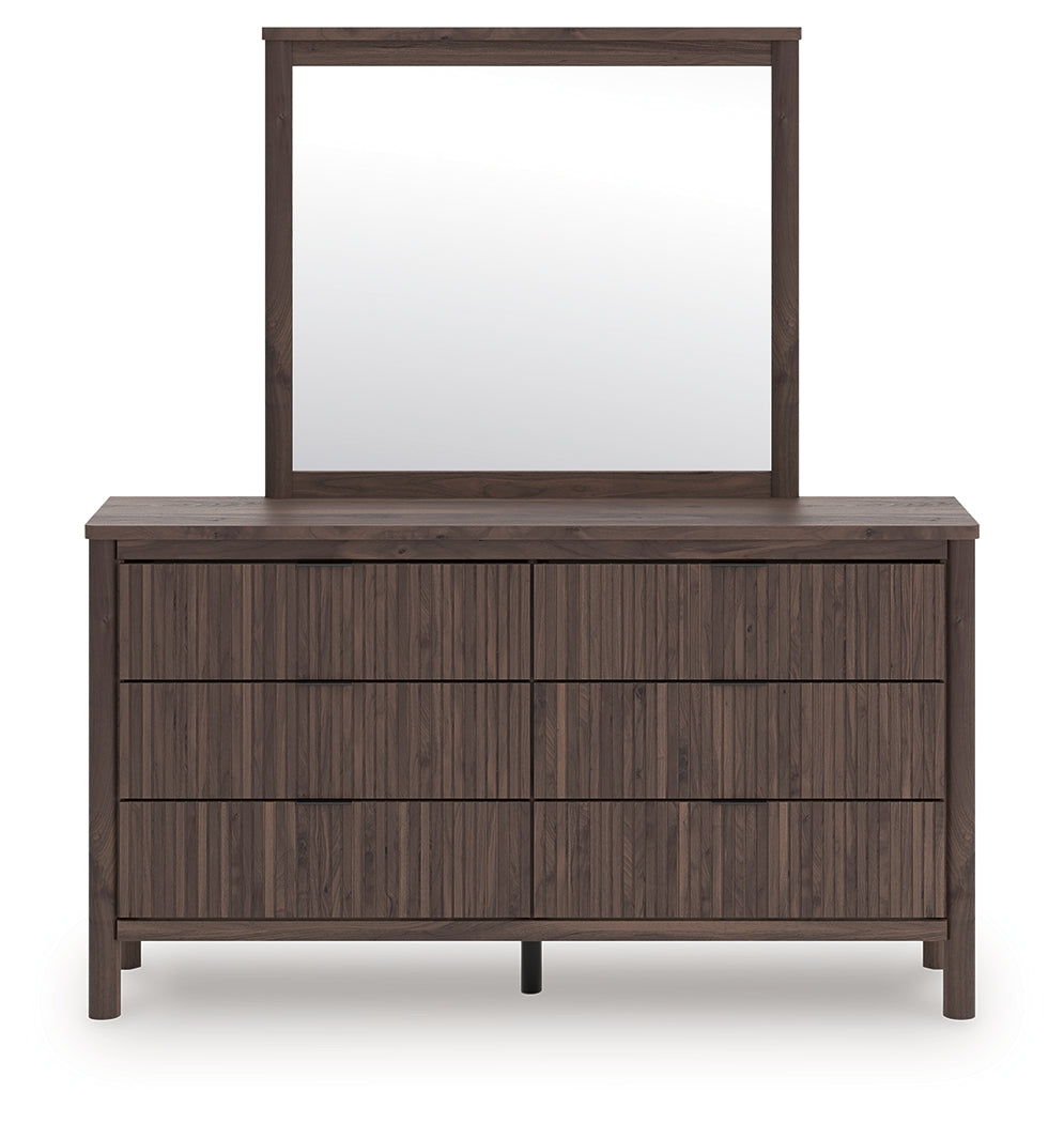 Prime Furniture - Ashley Furniture - Pamytta Bedroom - Dresser and Mirror / Brown - PCB2614B1