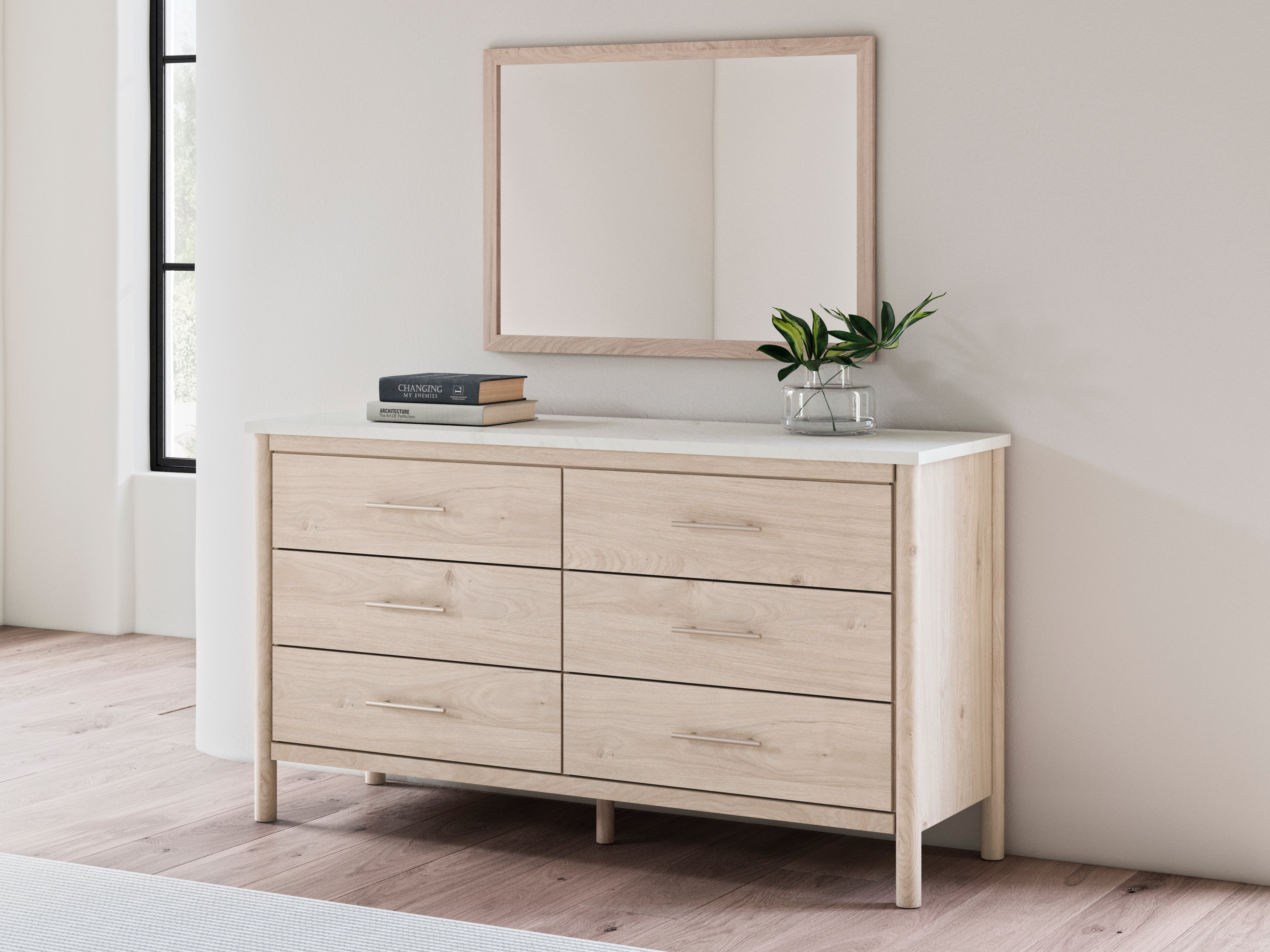Prime Furniture - Ashley Furniture - Cadmori Bedroom - Dresser and Mirror / Two-tone - B2615B1
