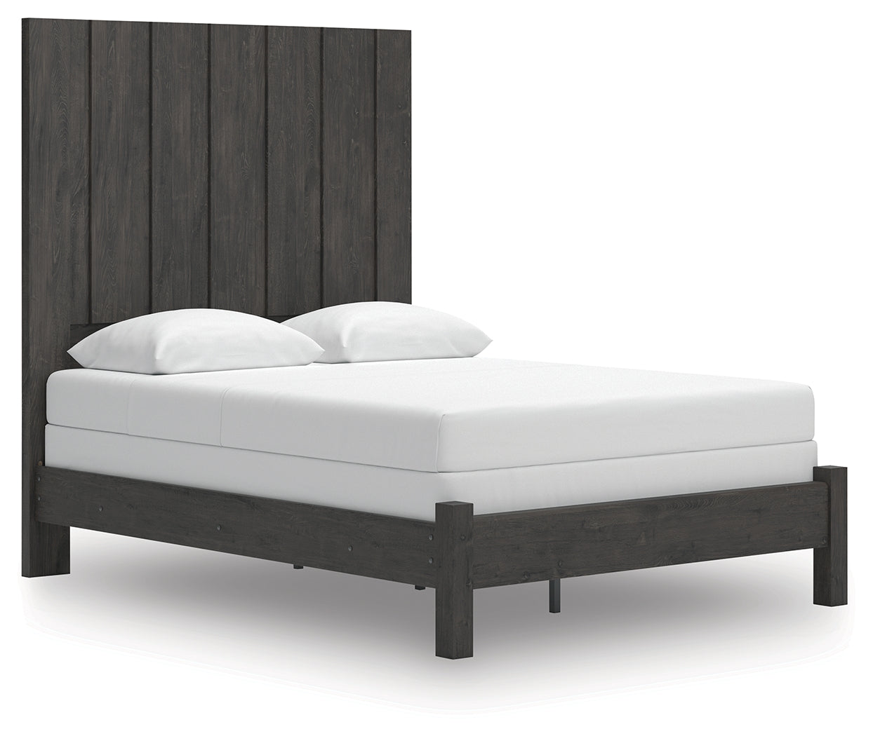 Prime Furniture - Ashley Furniture - Fraluna Bedroom - Queen Panel Bed / Charcoal - PCB3370B2