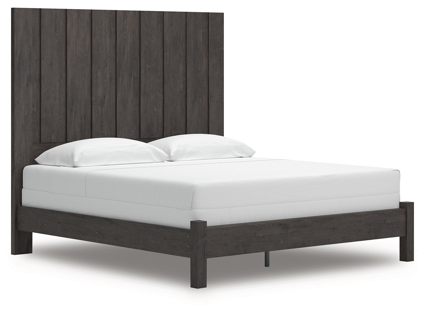 Prime Furniture - Ashley Furniture - Fraluna Bedroom - King Panel Bed / Charcoal - PCB3370B8