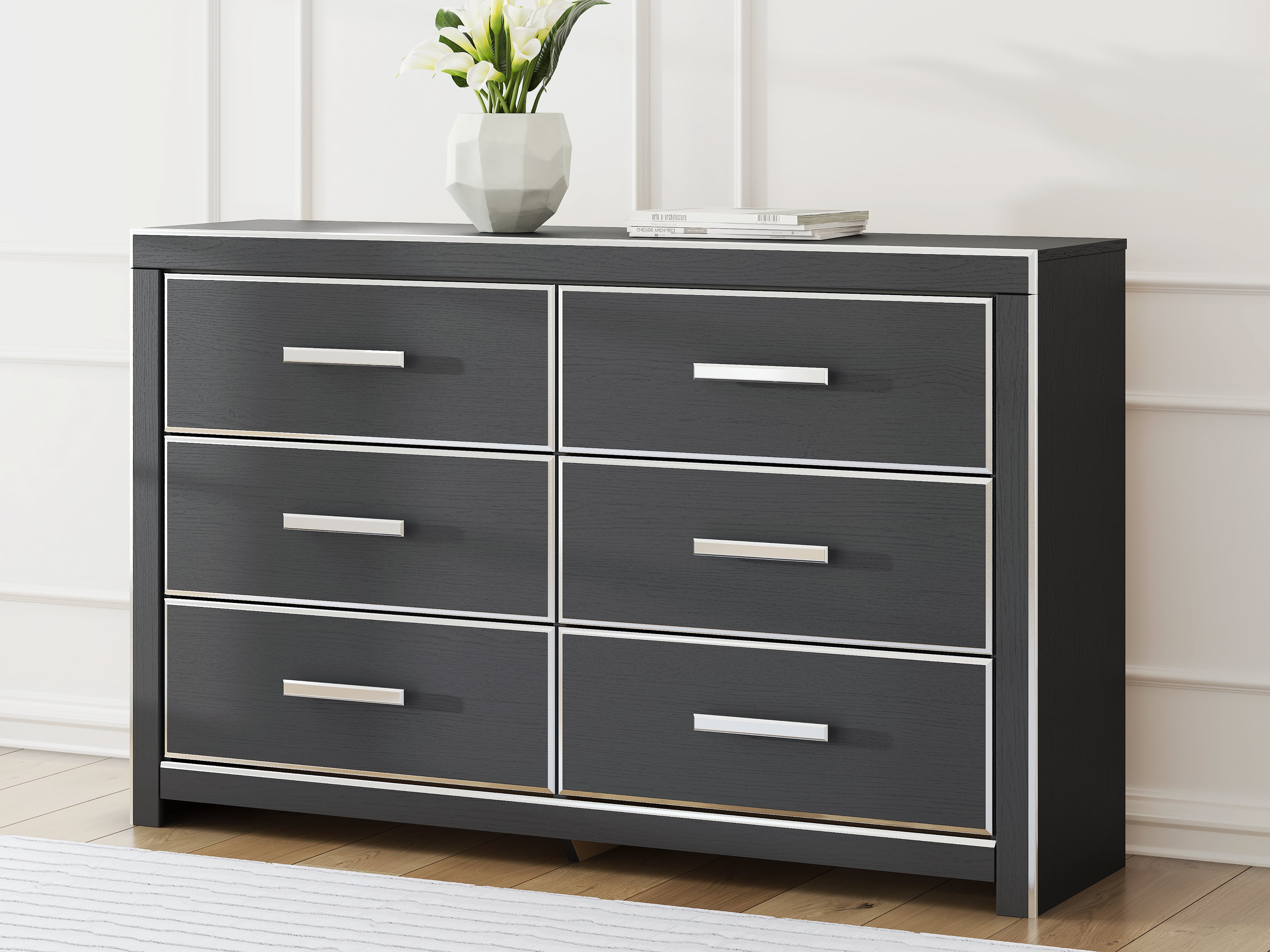 Prime Furniture - Ashley Furniture - Zuraleus Bedroom - Six Drawer Dresser / Black - PCB3380-31