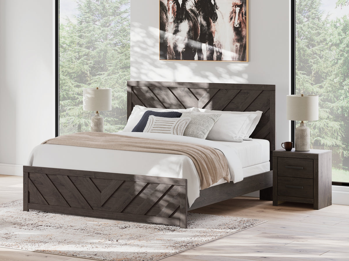 Prime Furniture - Ashley Furniture - Prendonea Bedroom - Full Panel Bed / Charcoal - B3789B3