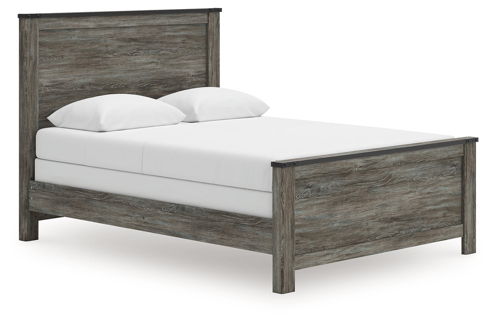 Prime Furniture - Ashley Furniture - Frandern Bedroom - Queen Panel Bed / Black/Gray - B4480B21