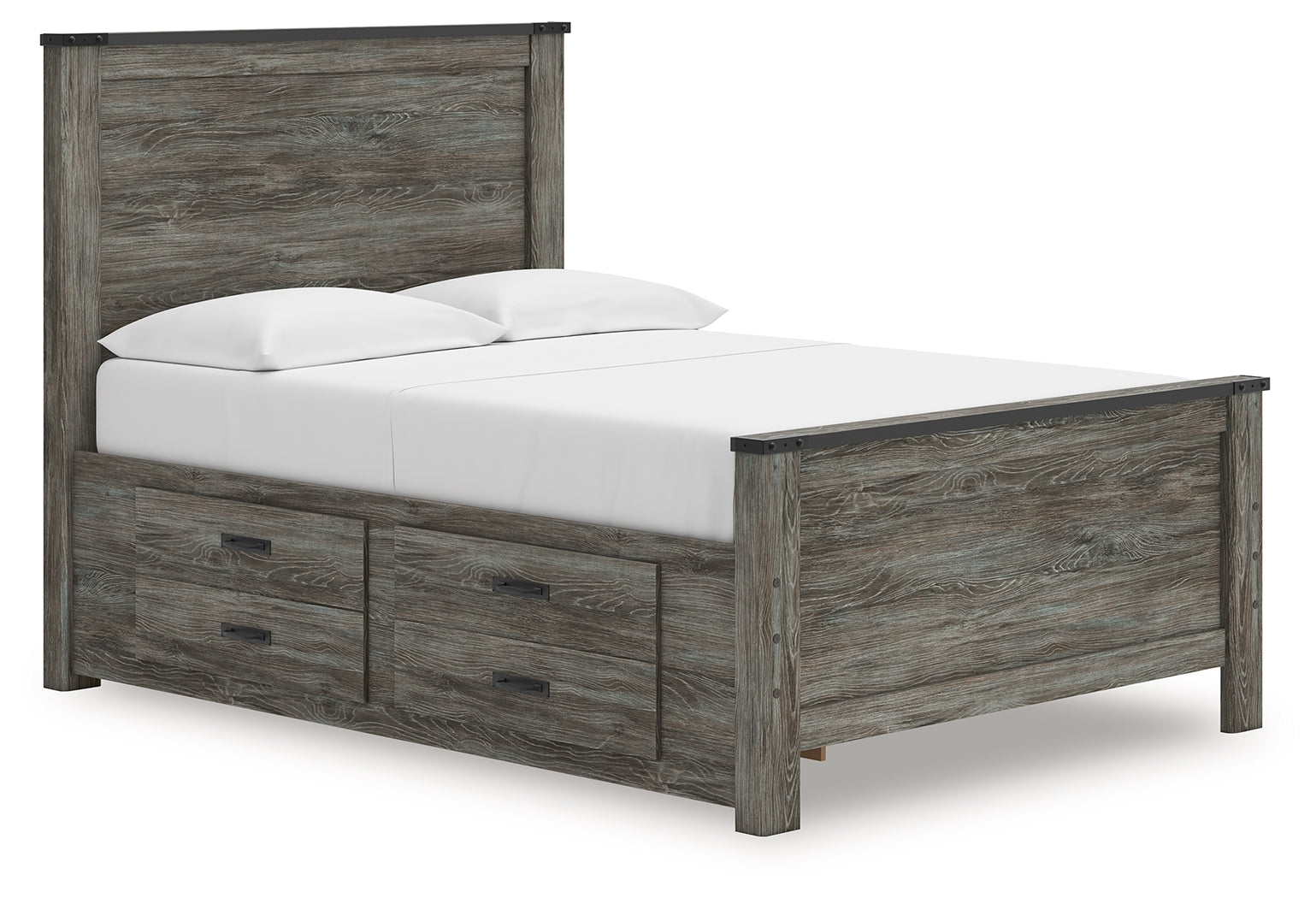 Prime Furniture - Ashley Furniture - Frandern Bedroom - Full Panel Bed with Storage / Black/Gray - B4480B24
