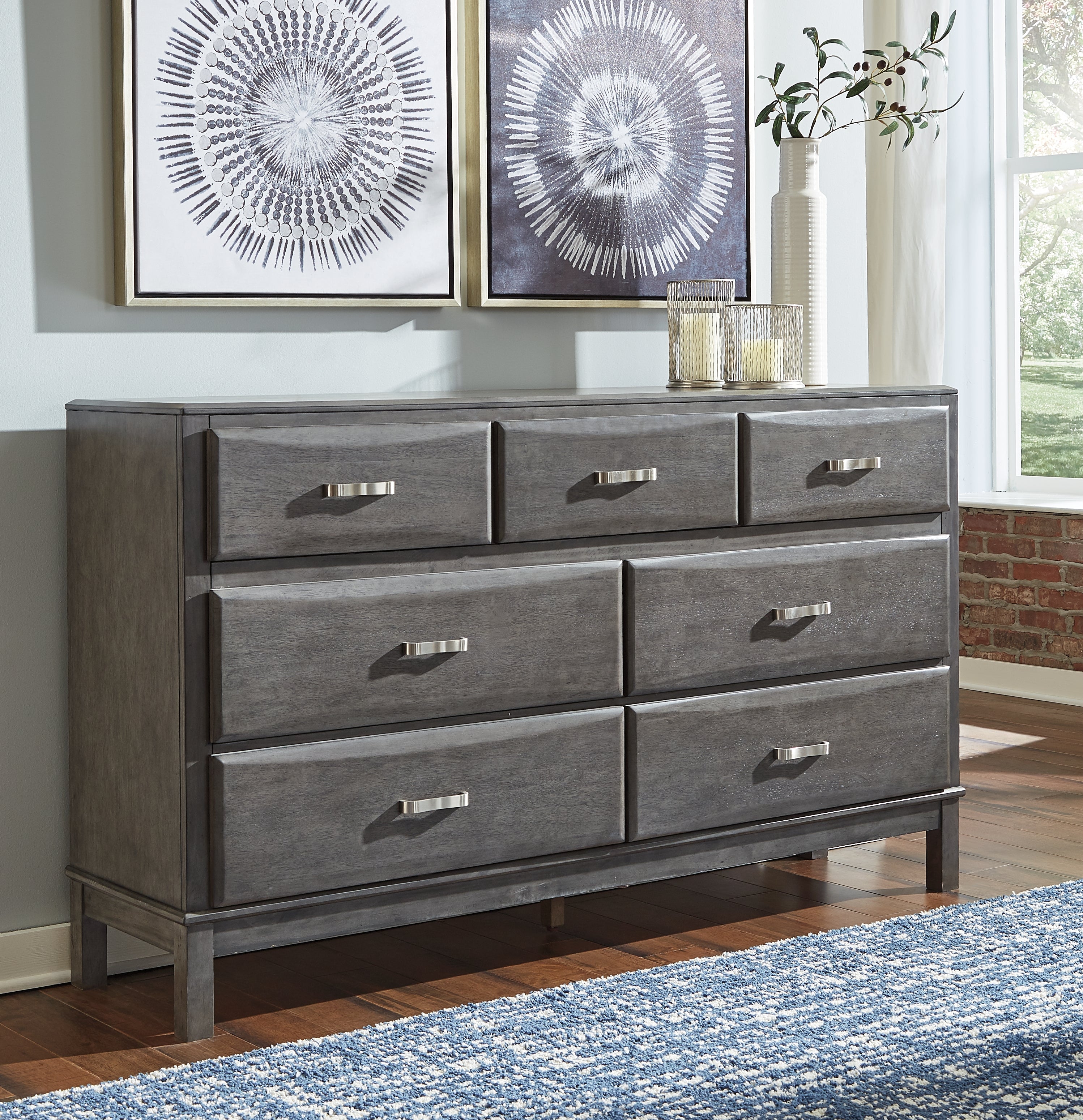 Prime Furniture - Ashley Furniture - Caitbrook Bedroom - Dresser / Gray - B476-31