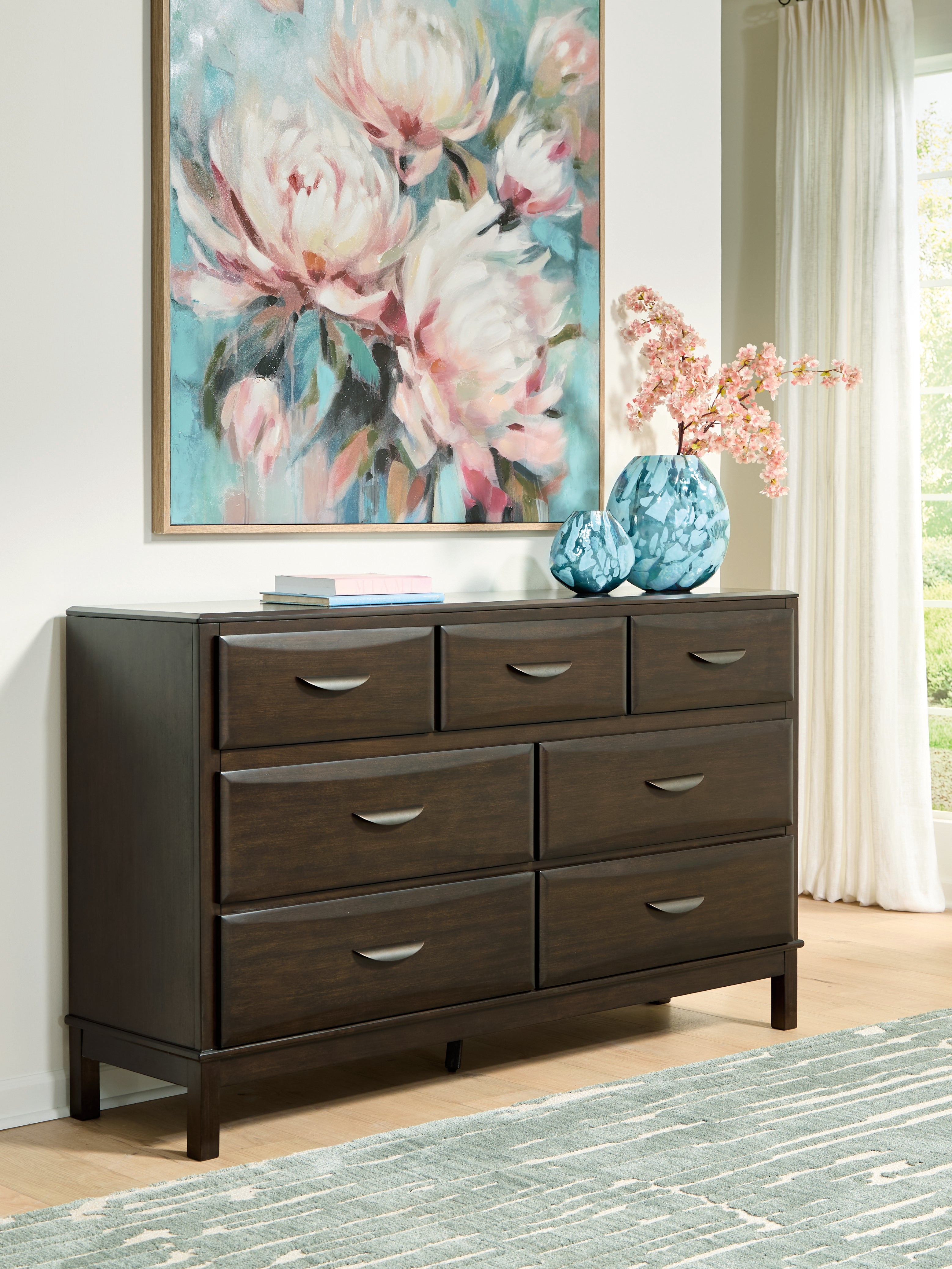Prime Furniture - Ashley Furniture - Vanmore Bedroom - Dresser / Dark Brown - B479-31