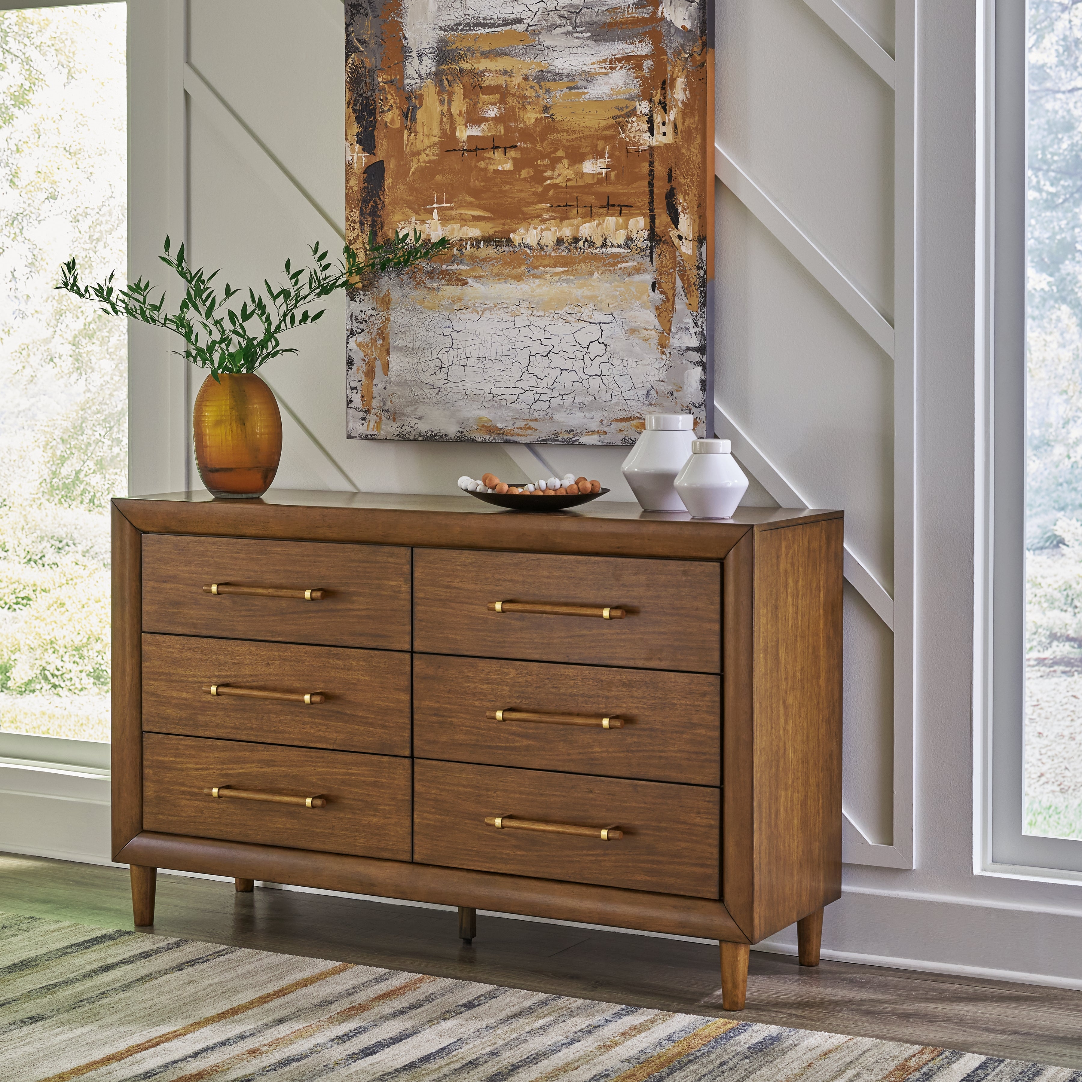 Prime Furniture - Ashley Furniture - Lyncott Bedroom - Dresser / Brown - B615-31
