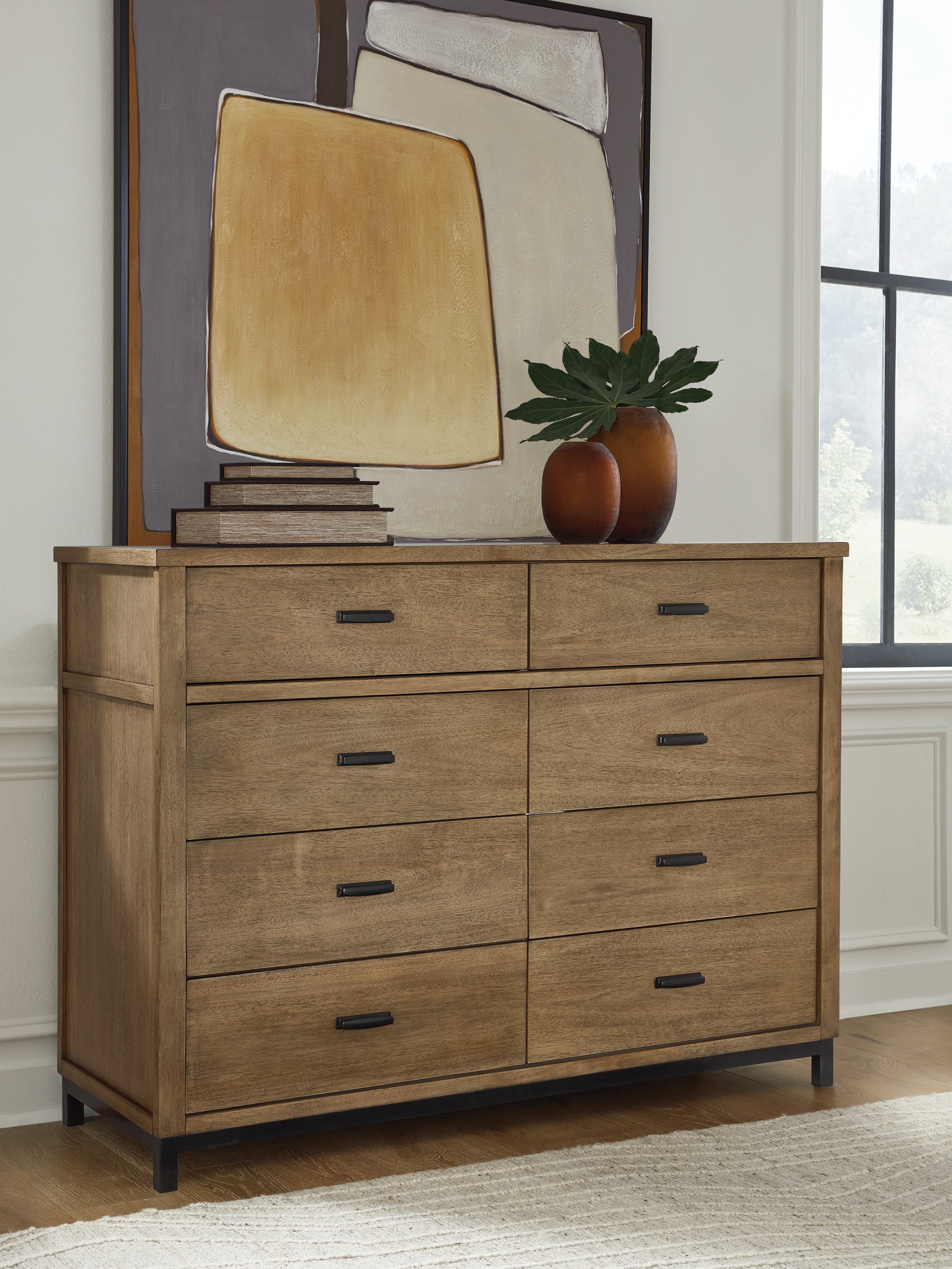 Prime Furniture - Ashley Furniture - Tomtyn Bedroom - Dresser / Light Brown - B622-31
