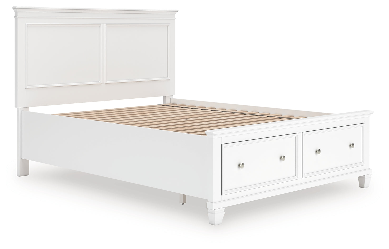 Prime Furniture - Ashley Furniture - Fortman Bedroom - Queen Panel Storage Bed / White - B680B20