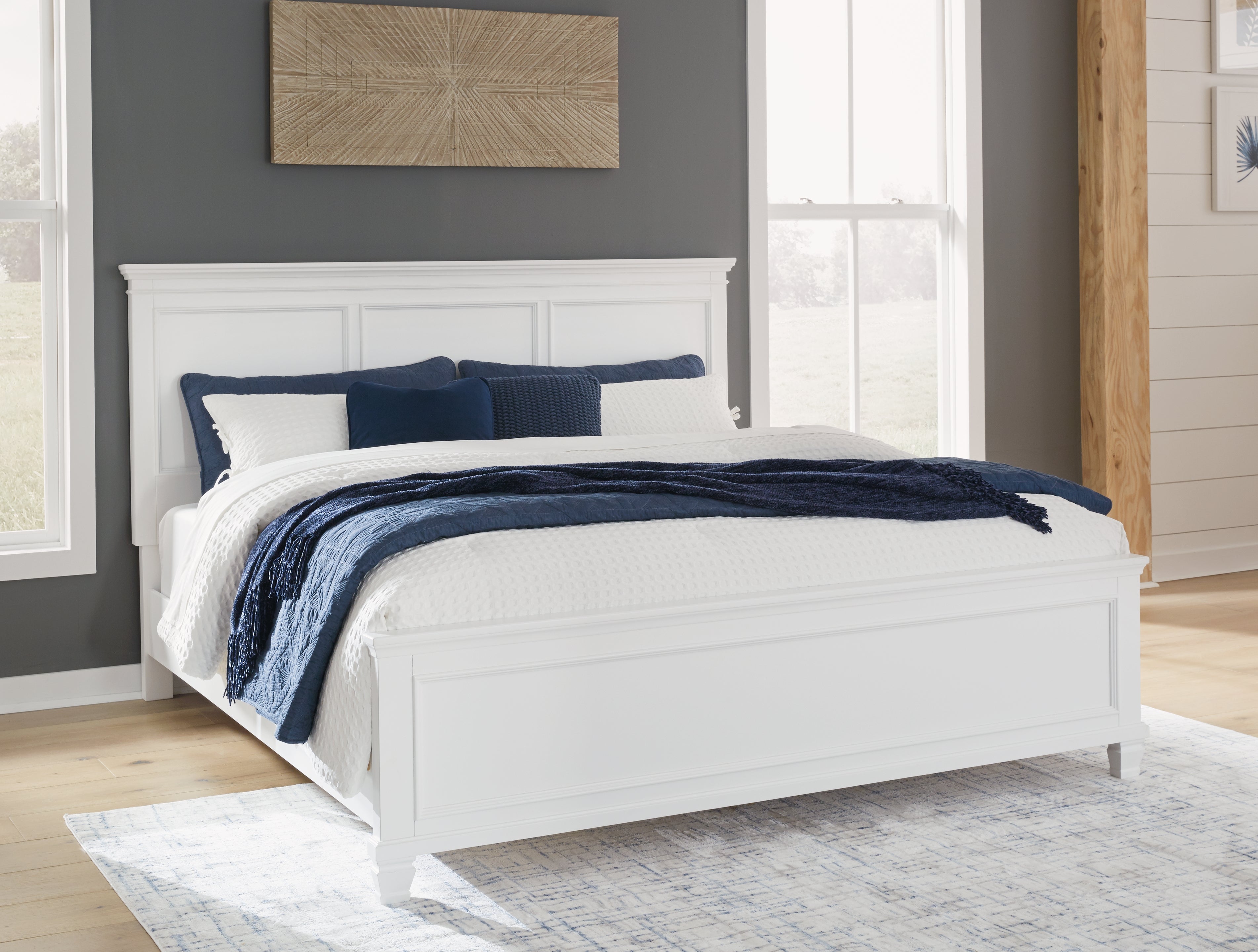 Prime Furniture - Ashley Furniture - Fortman Bedroom - Queen Panel Bed / White - B680B2
