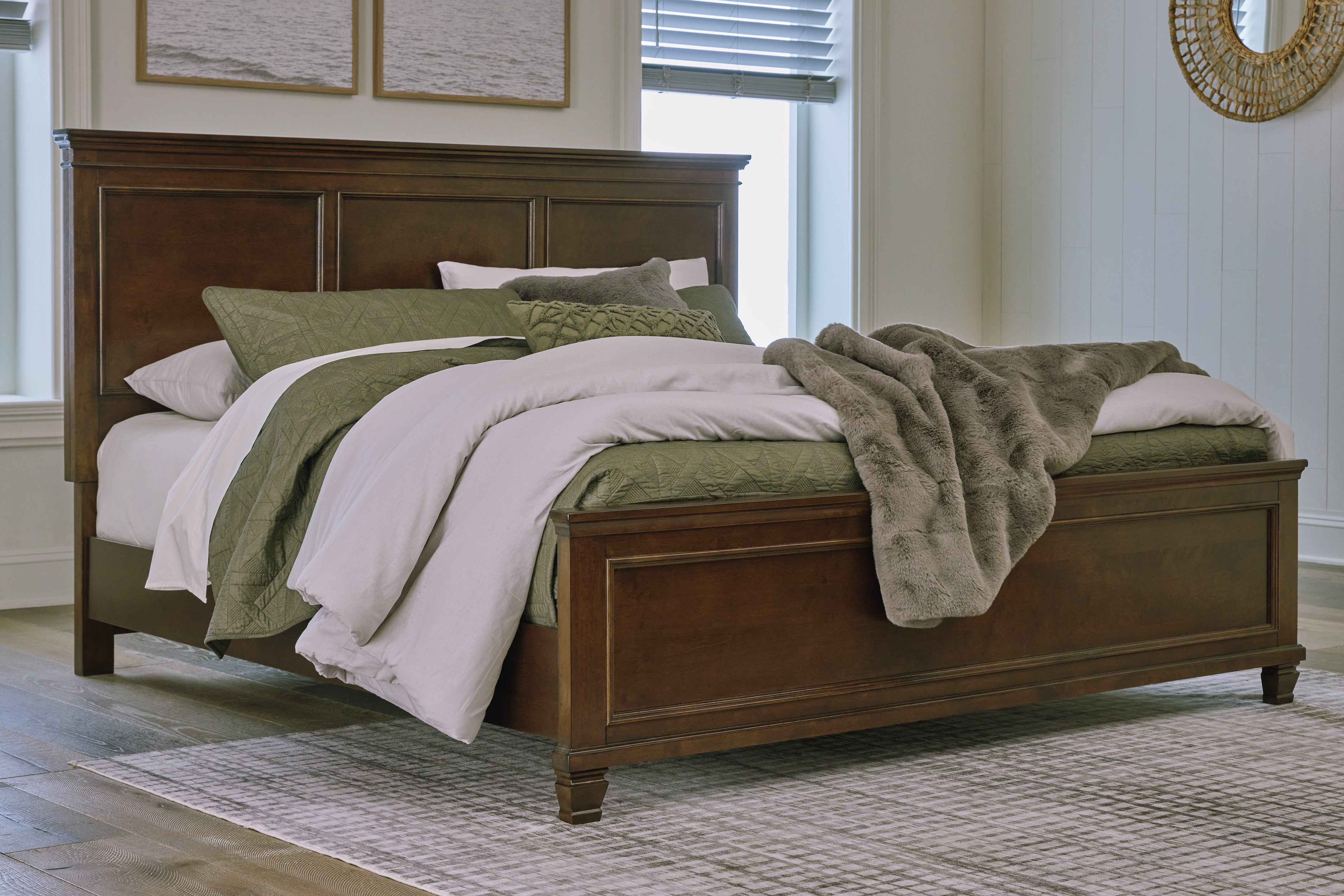 Prime Furniture - Ashley Furniture - Danabrin Bedroom - California King Panel Bed / Brown - B685B5