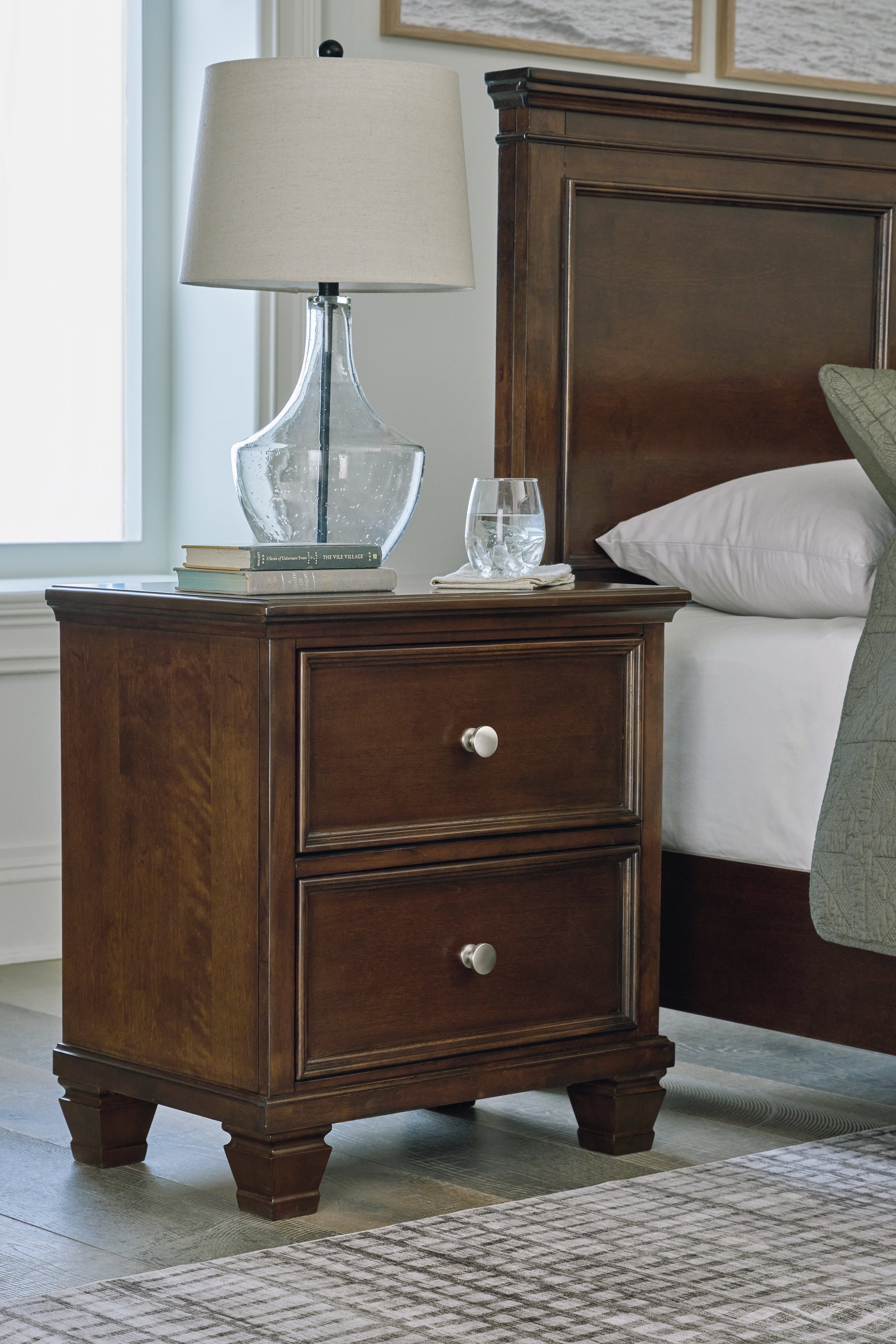 Prime Furniture - Ashley Furniture - Danabrin Bedroom - Two Drawer Night Stand / Brown - B685-92