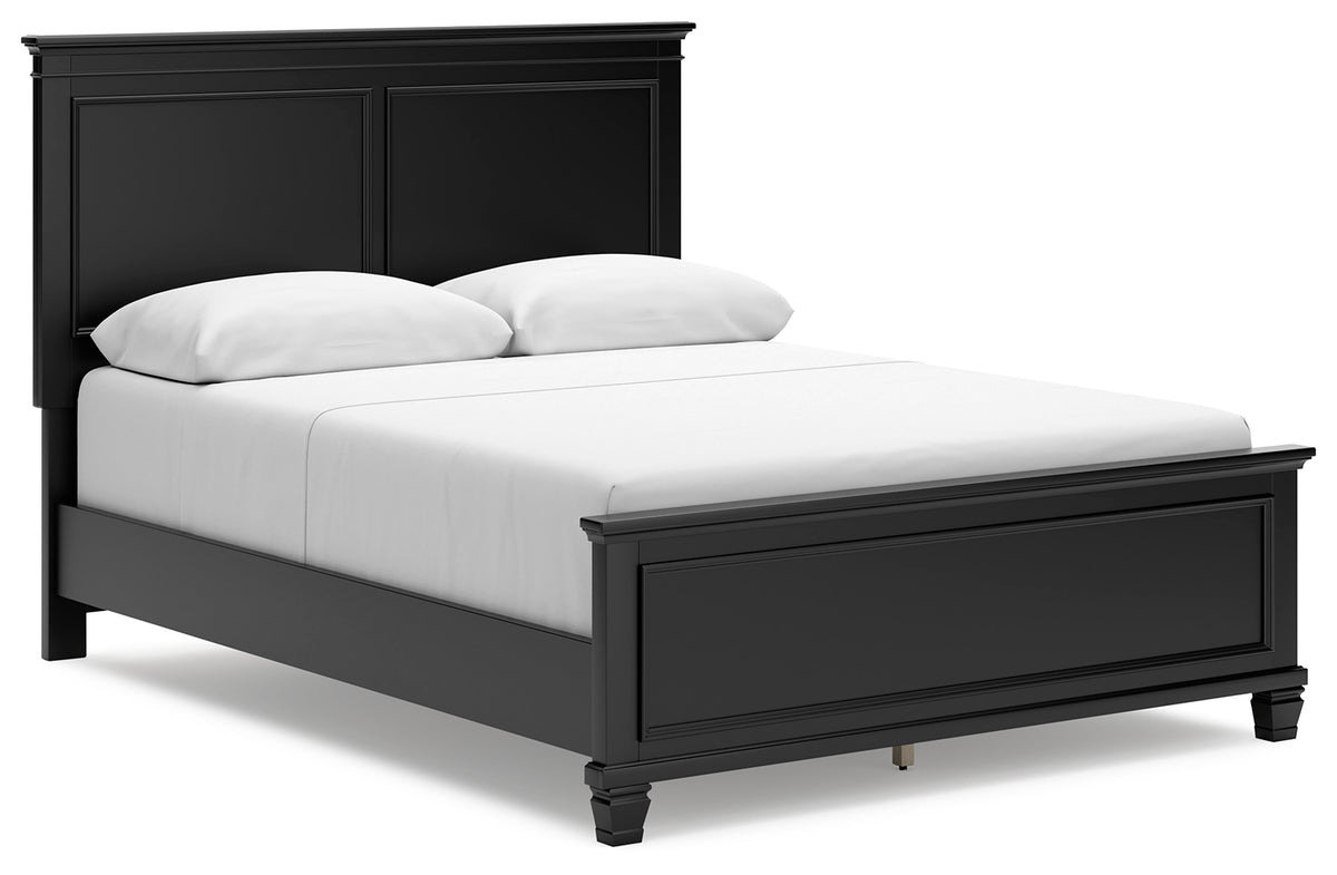Prime Furniture - Ashley Furniture - Lanolee Bedroom - Queen Panel Storage Bed / Black - B687B17
