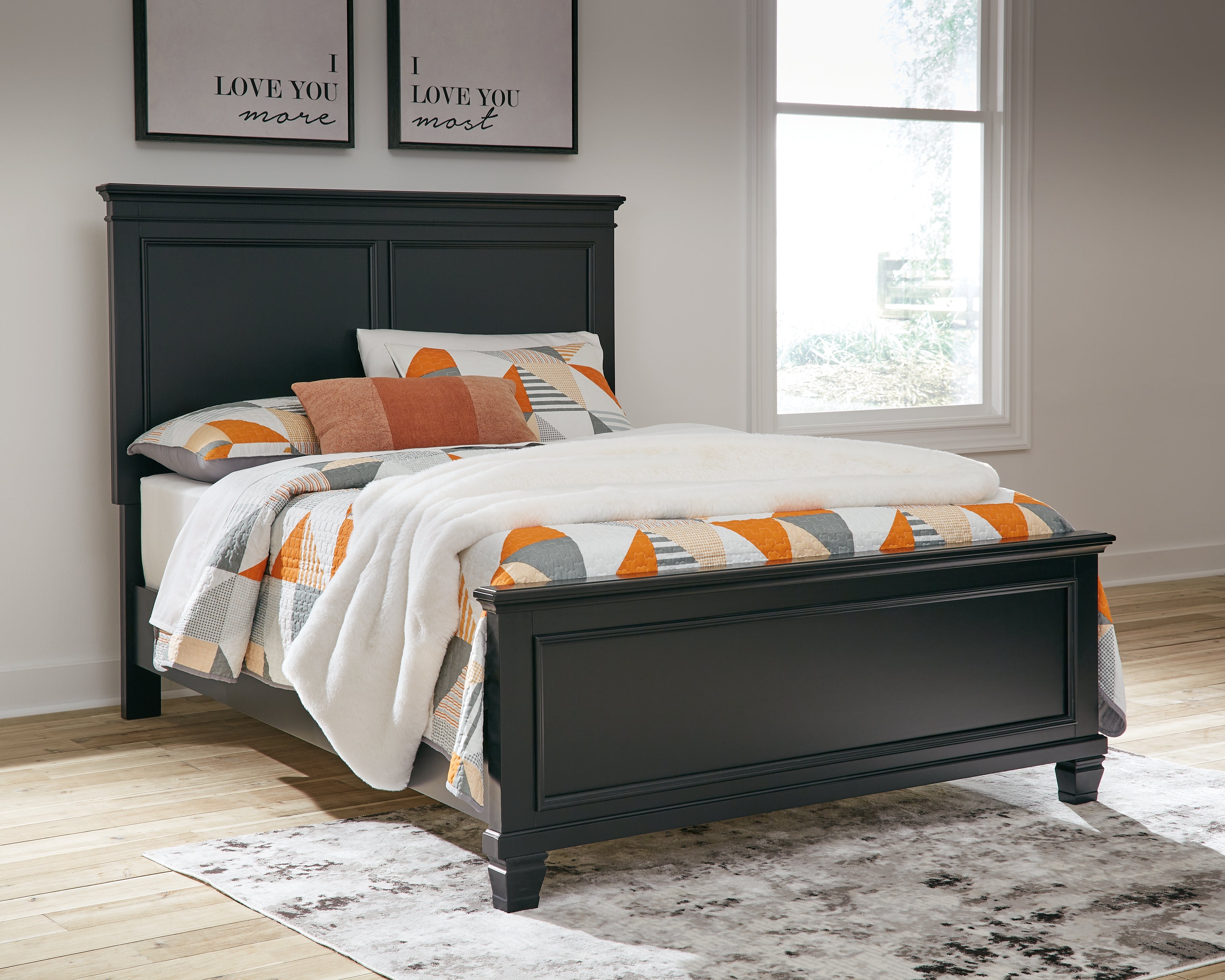 Prime Furniture - Ashley Furniture - Lanolee Bedroom - Full Panel Bed / Black - B687B4